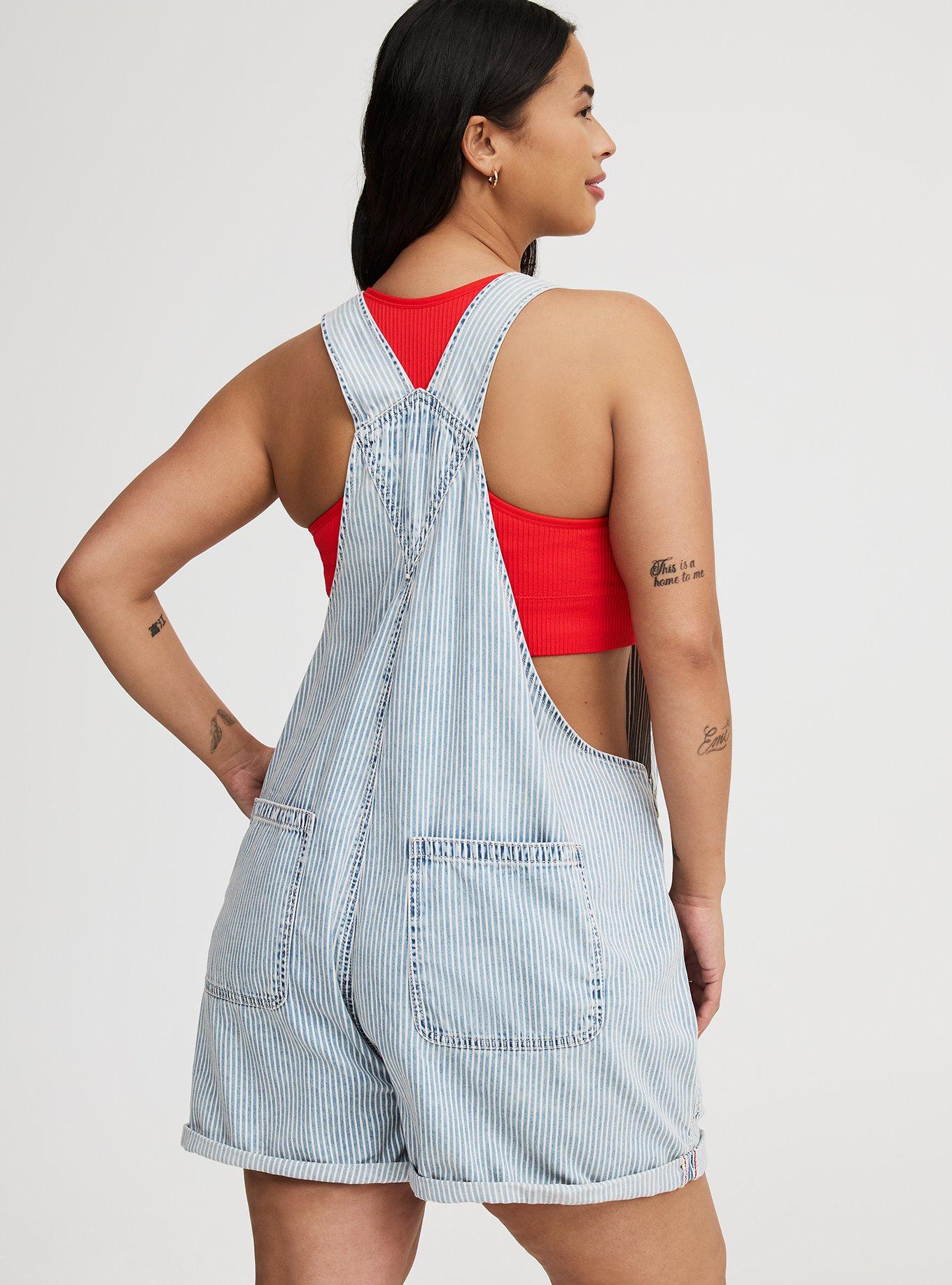 Vintage Stretch Denim Shortall