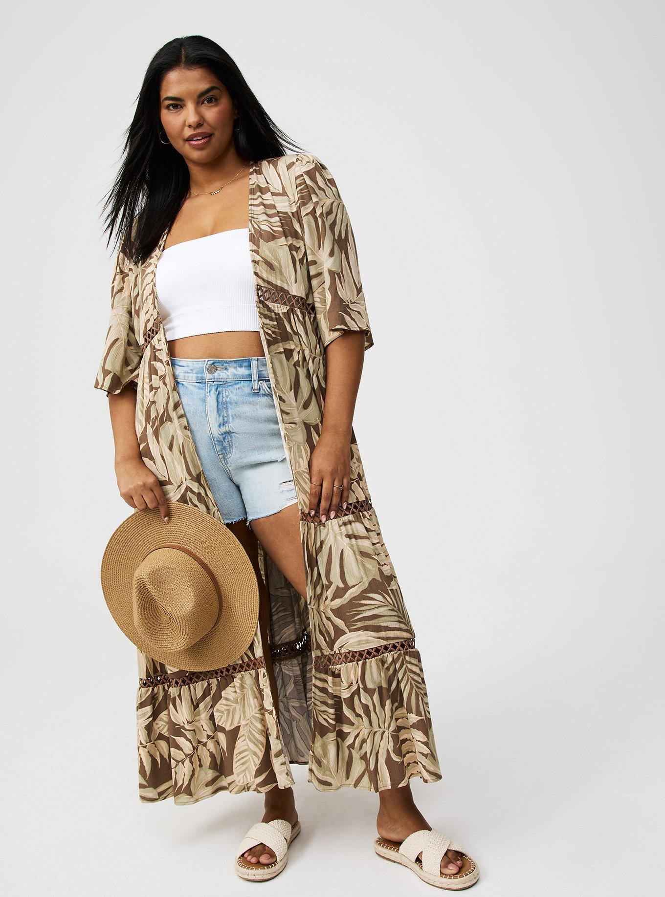 Washable Gauze Maxi Kimono