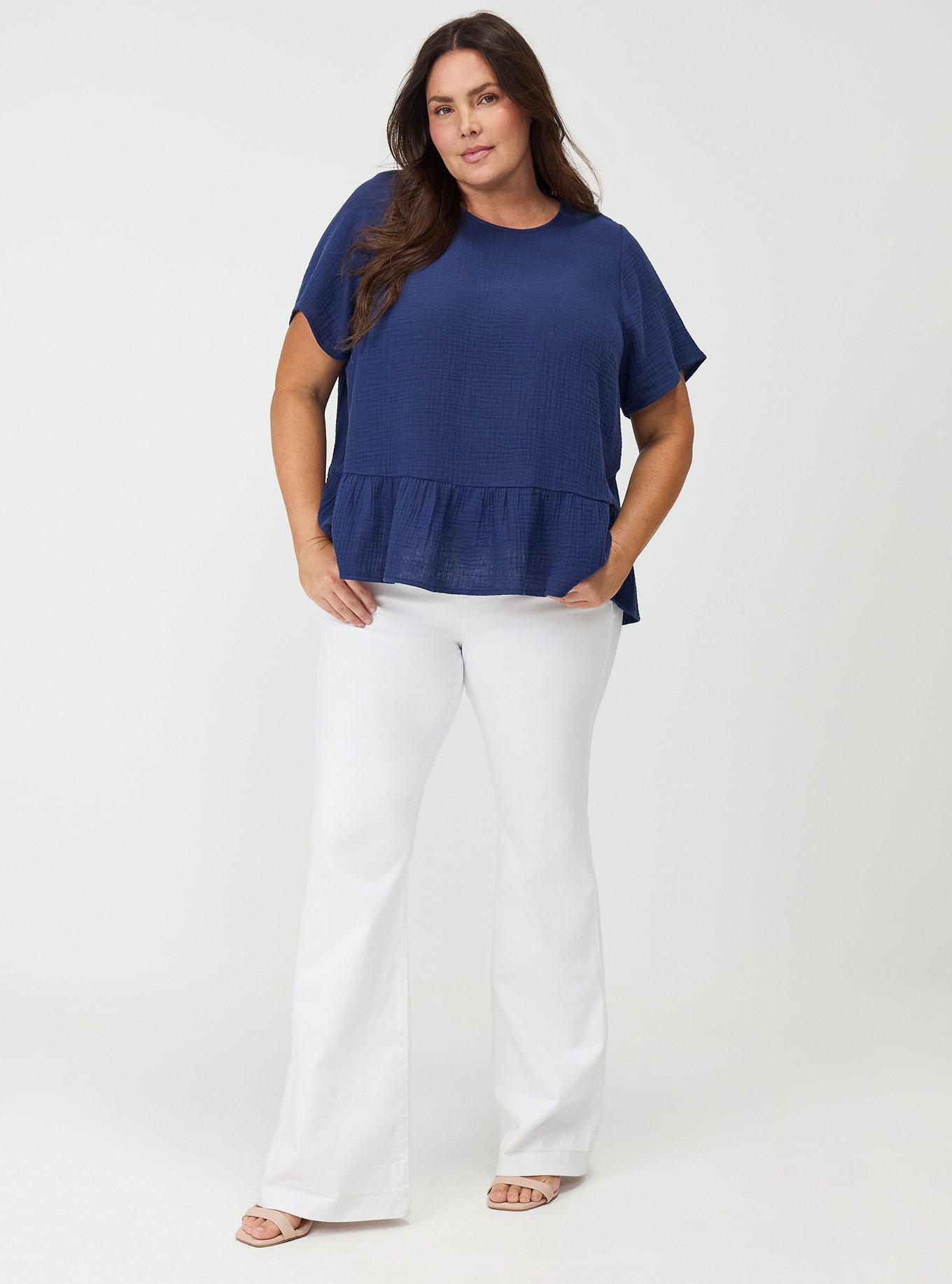 Short Sleeve Tiered Top, MEDIEVAL BLUE, alternate