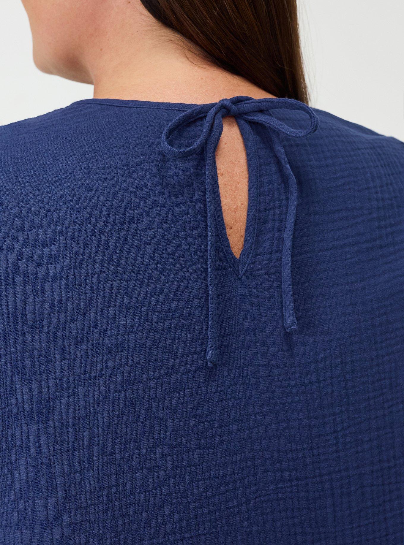 Short Sleeve Tiered Top, MEDIEVAL BLUE, alternate