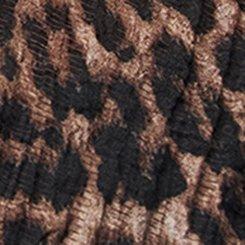 Ruffle V-Neck Tie Front Blouse, ON THE PROWL LEOPARD CHOCOLATE, swatch