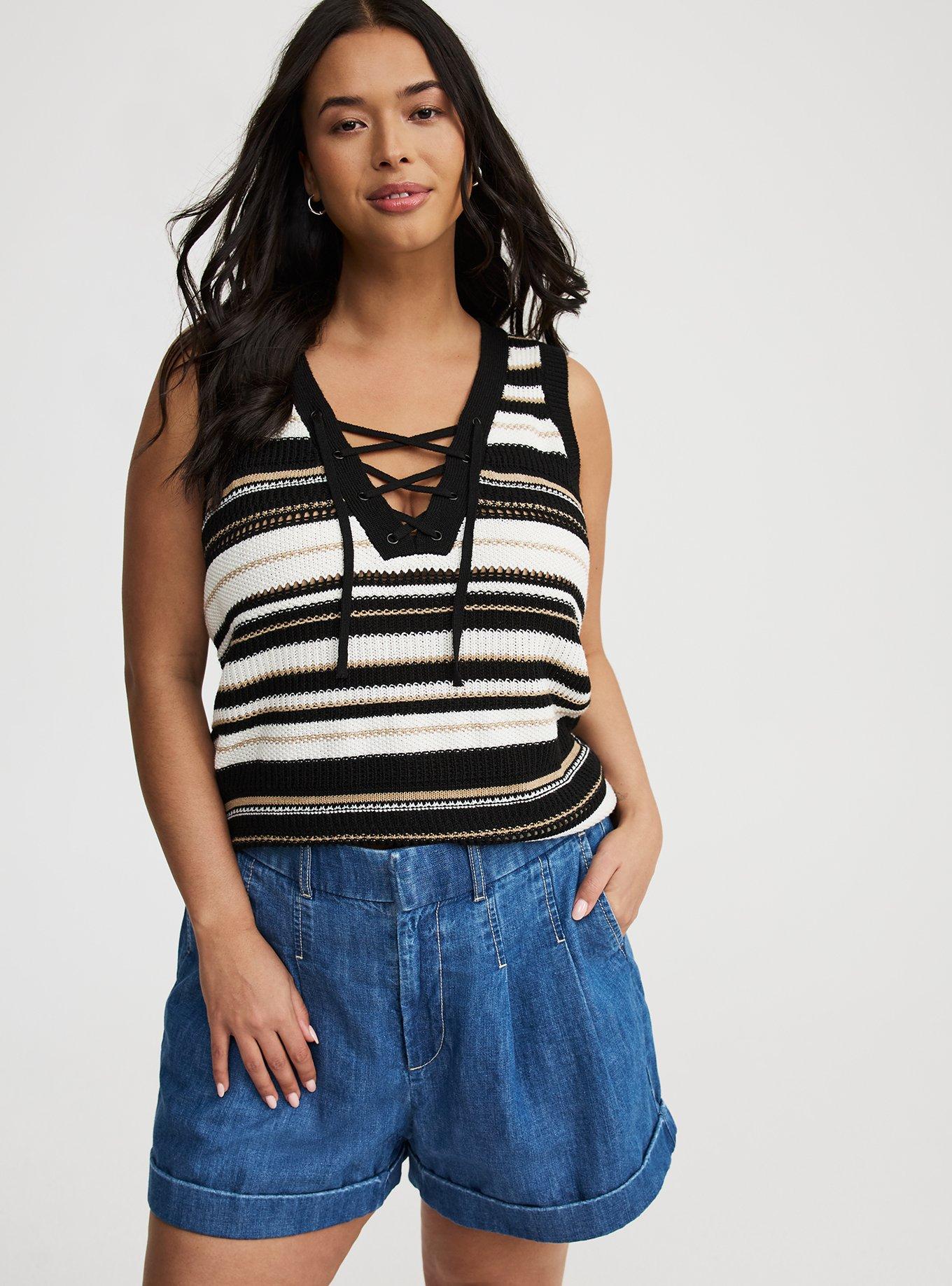 Lace-Up Sweater Tank