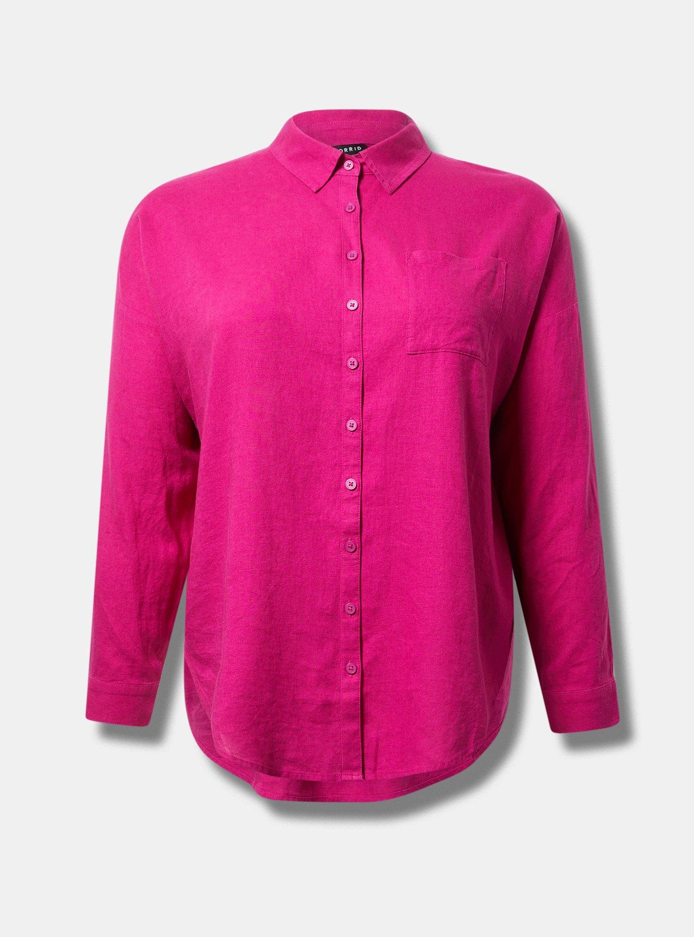 Plus Size - Relaxed Linen-Blend Shirt - Torrid