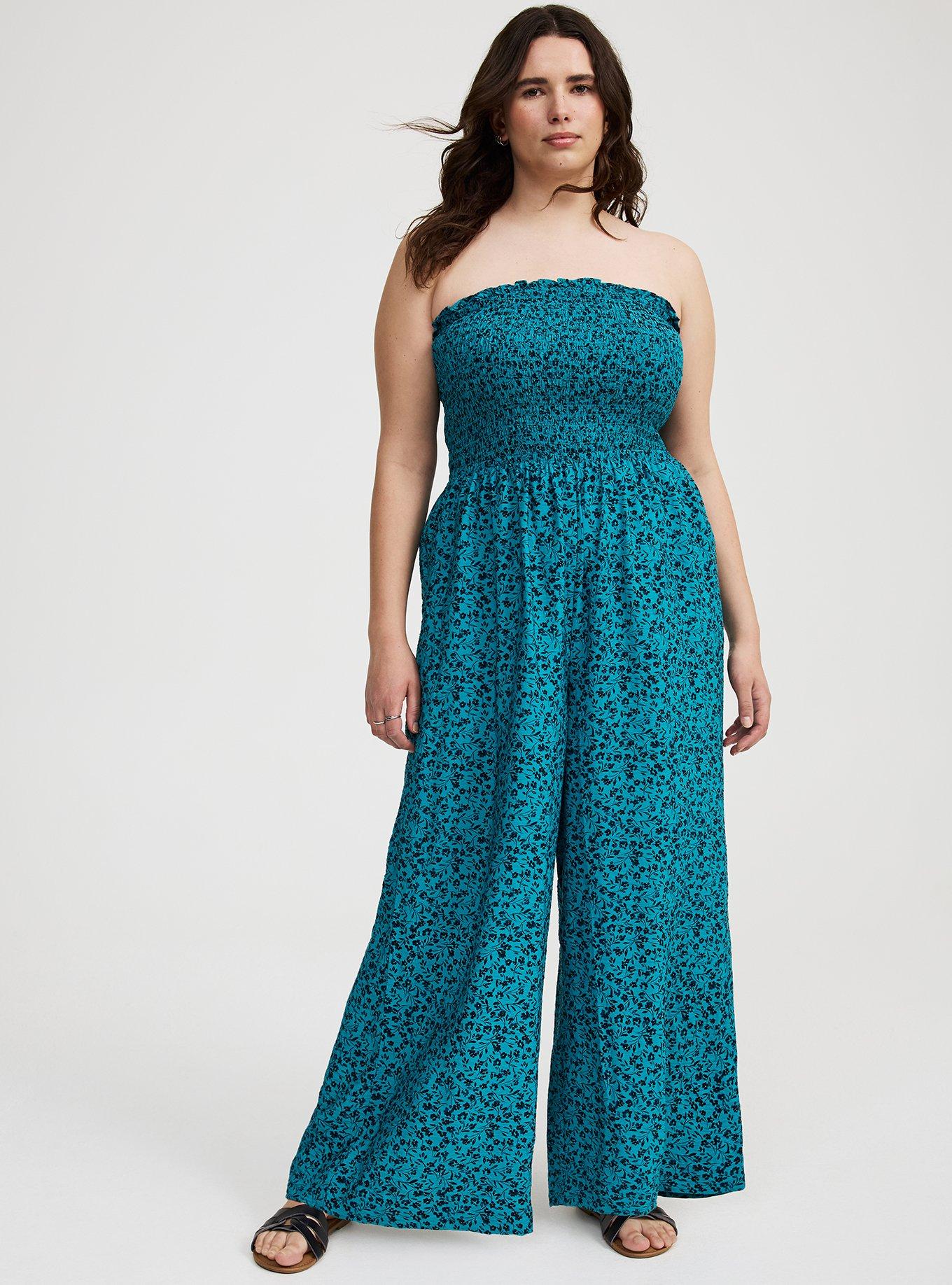 Smocked Tube Jumpsuit