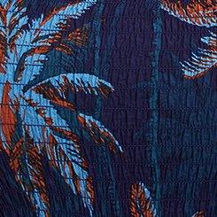 Plus Size Smocked Tube Jumpsuit, TROPICAL SHADOW PEACOAT, swatch