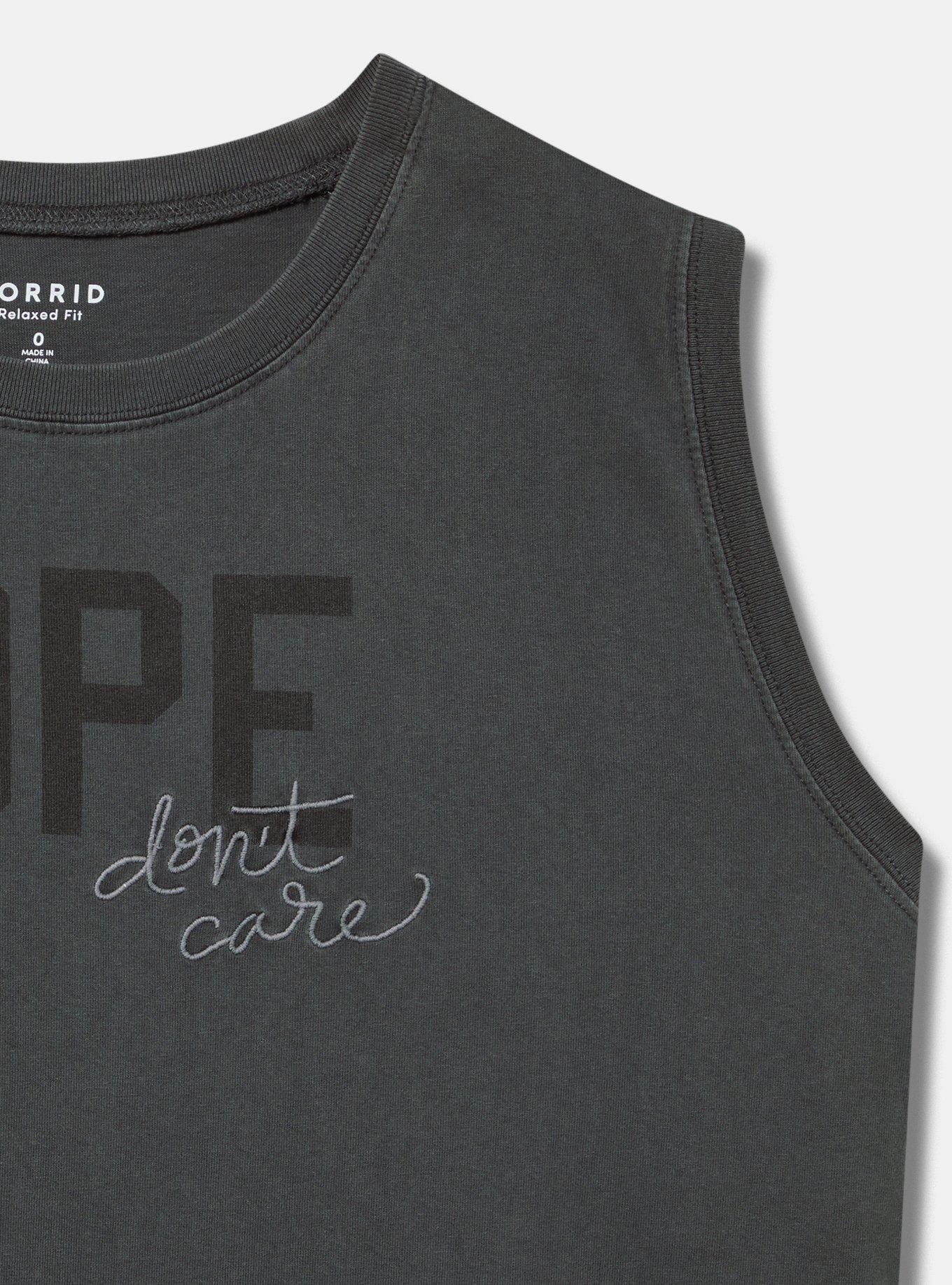 Don't Care Relaxed Cotton Jersey Tank