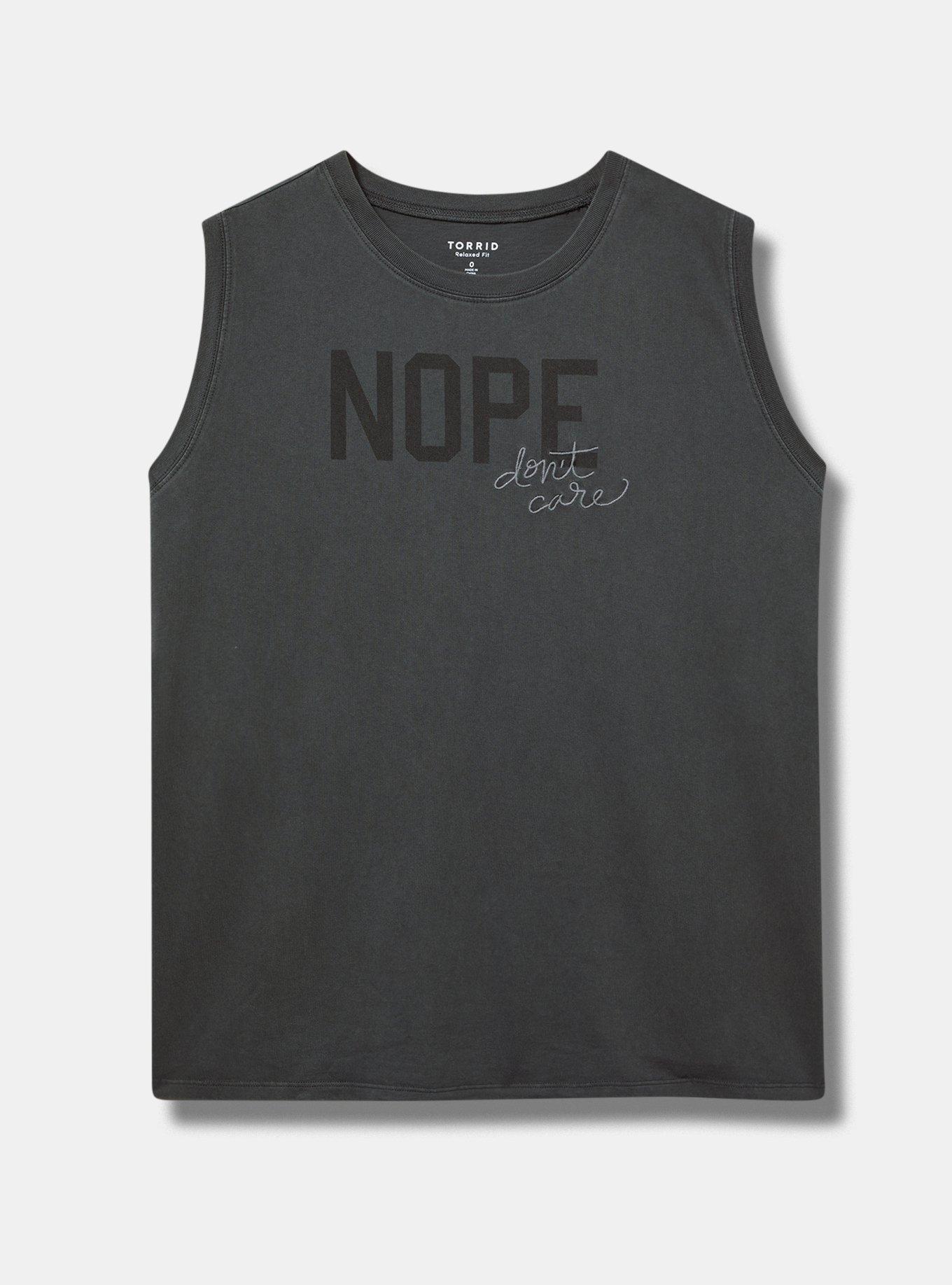 Don't Care Relaxed Cotton Jersey Tank