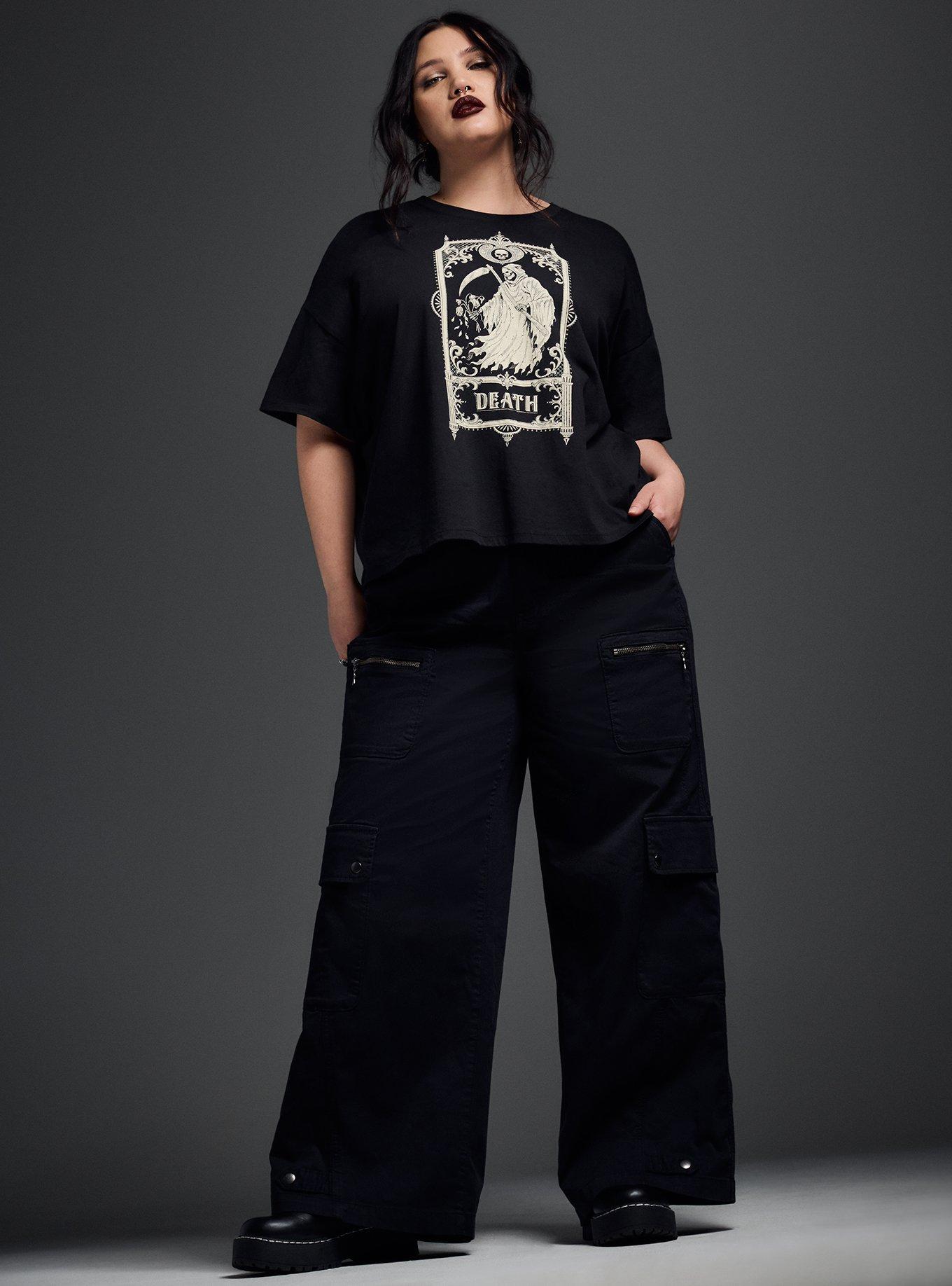 Nightfall Death Tarot Card Crop Tee