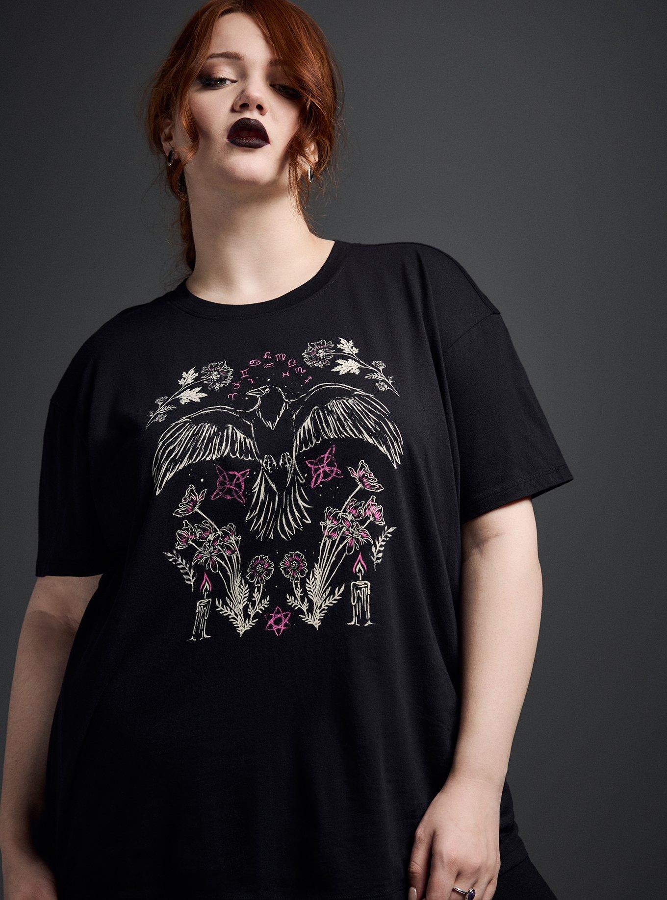 Nightfall Crow Oversized Tunic Tee