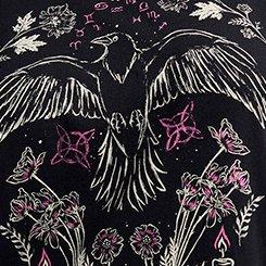 Plus Size Nightfall Crow Oversized Tunic Tee, DEEP BLACK, swatch