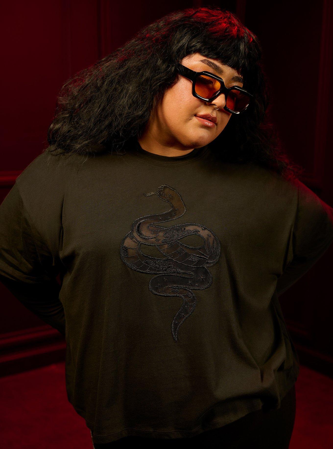 Nightfall Celestial Snake Crop Tee