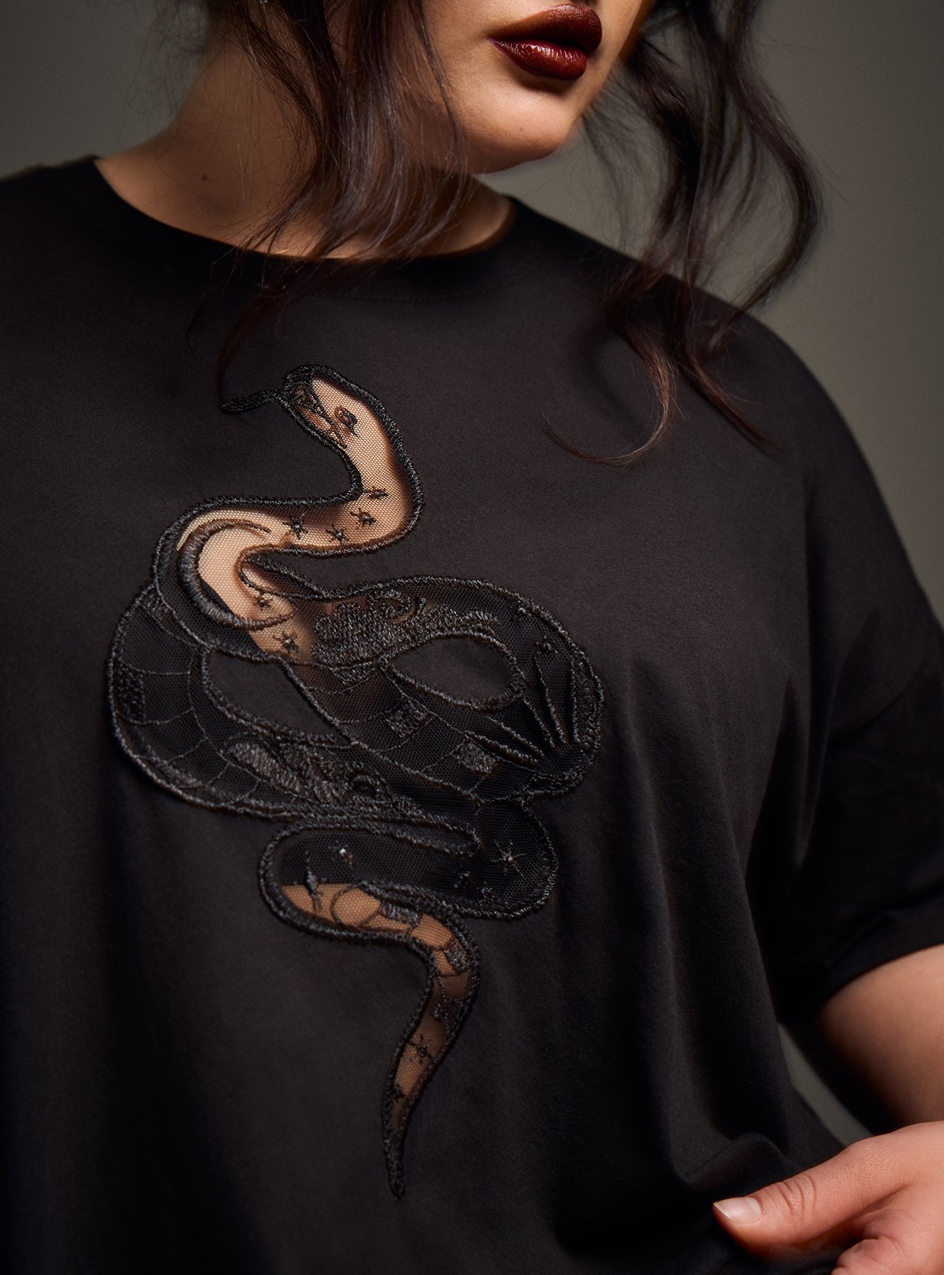Plus Size - Nightfall Celestial Snake Tee - Torrid