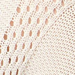 Plus Size Open Knit Ruana, CREAM, swatch