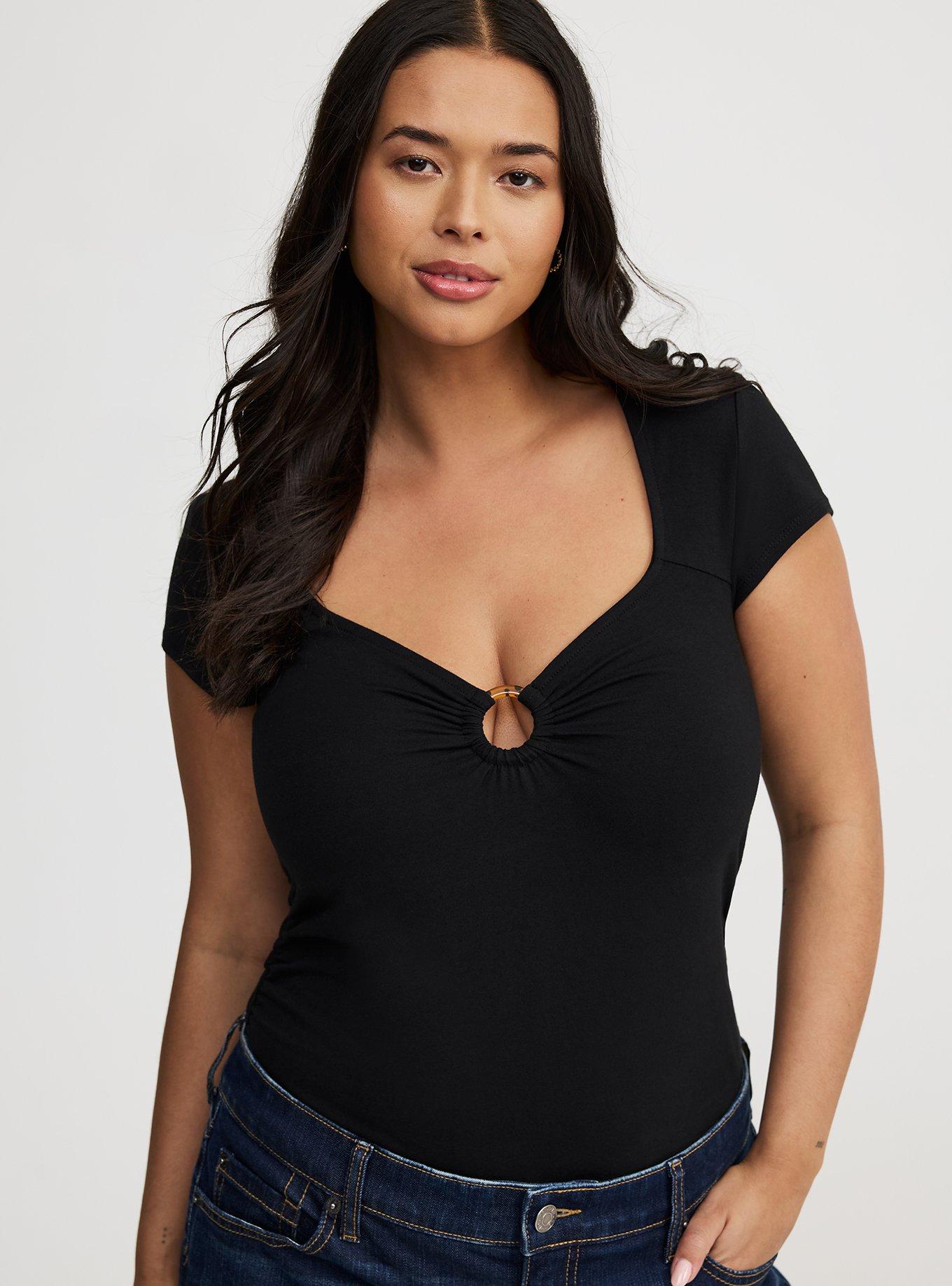 Foxy Sweetheart O-Ring Ruched Top