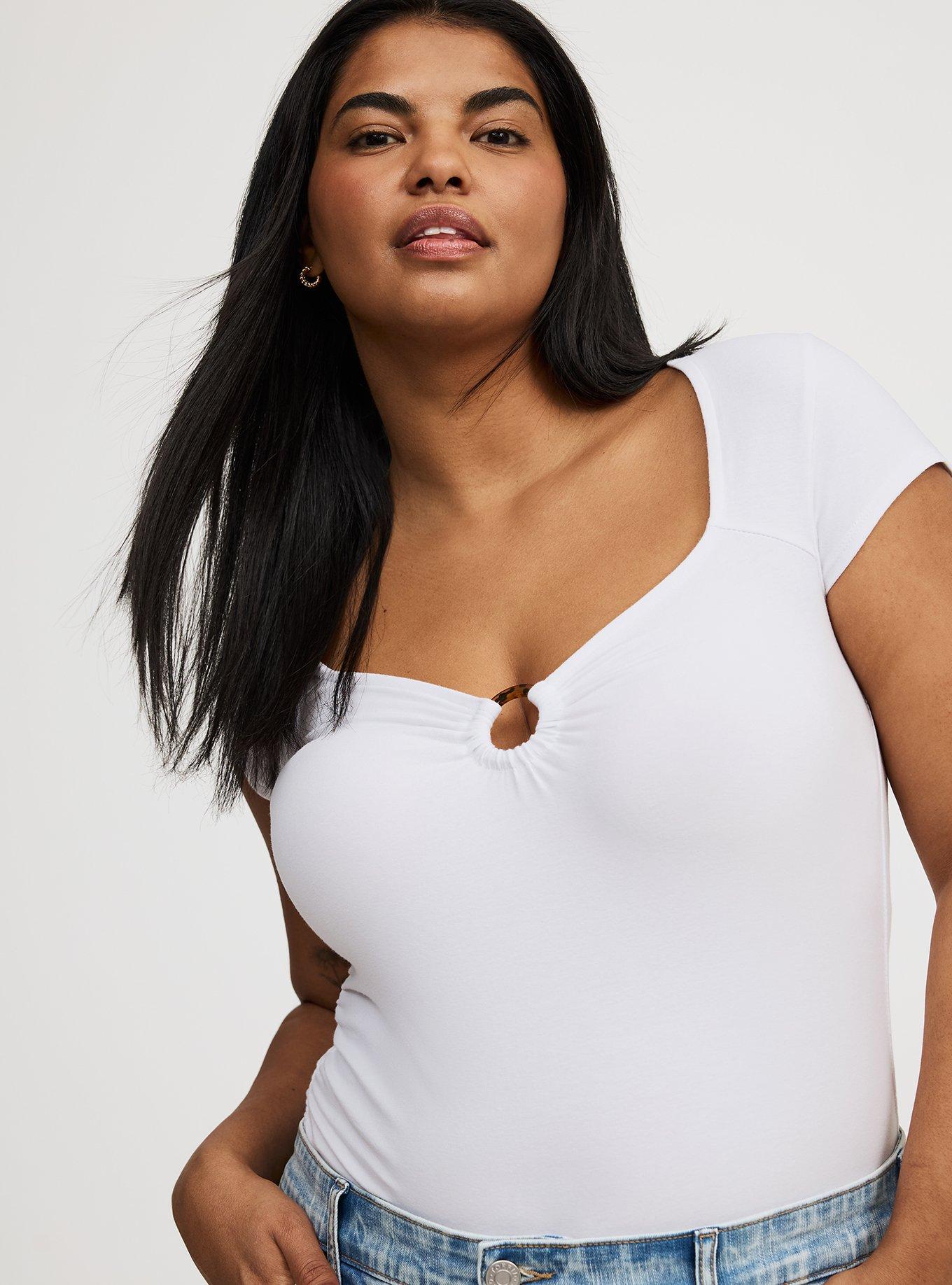 Foxy Sweetheart O-Ring Ruched Top