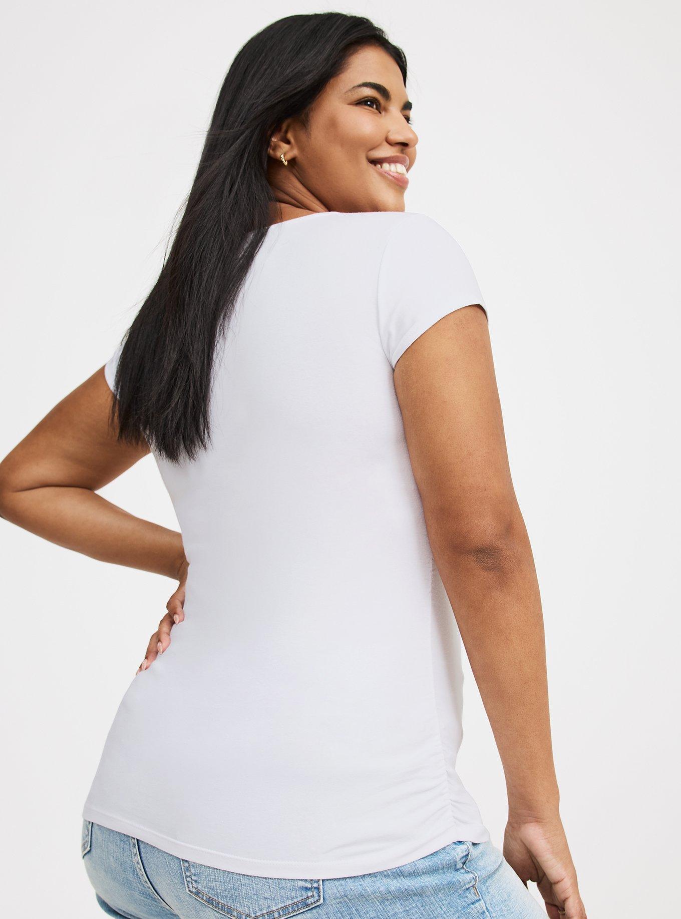 Foxy Sweetheart O-Ring Ruched Top