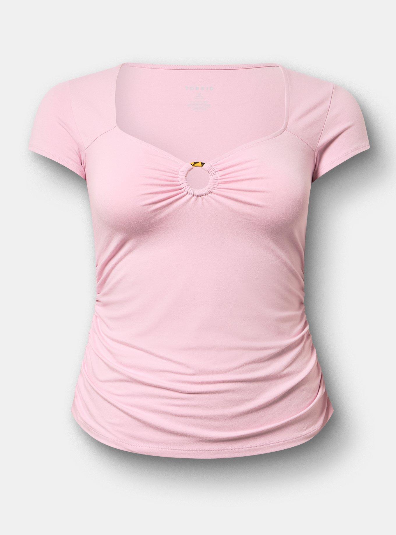 Foxy Sweetheart O-Ring Ruched Top, FRAGRANT LILAC, flat