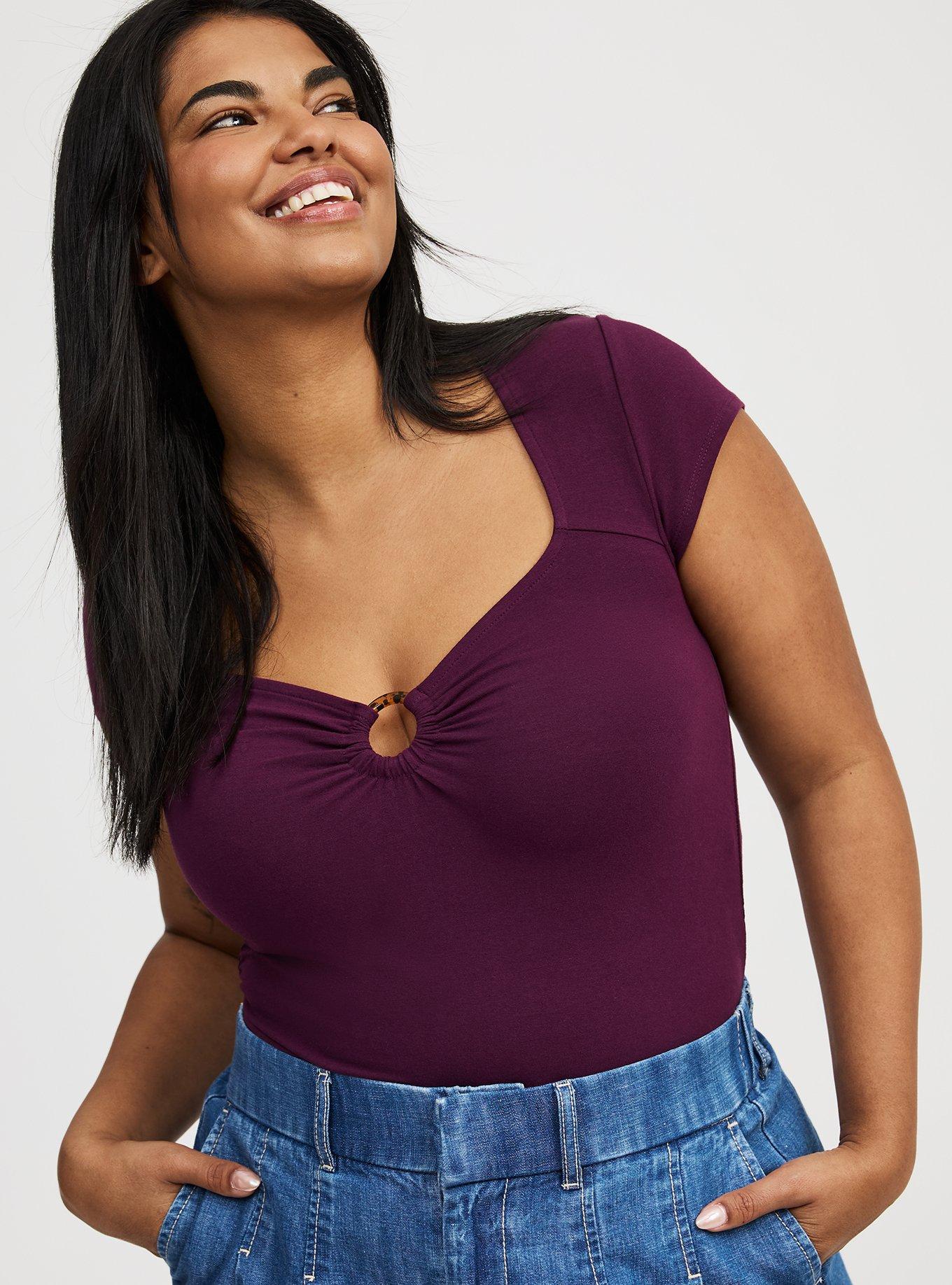 Foxy Sweetheart O-Ring Ruched Top