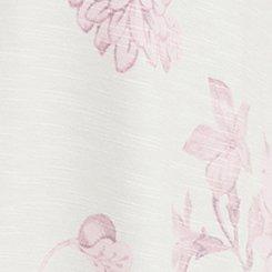 Supersoft Slub V-Neck Fit N Flare Top, HOLIDAY VINES PINK, swatch