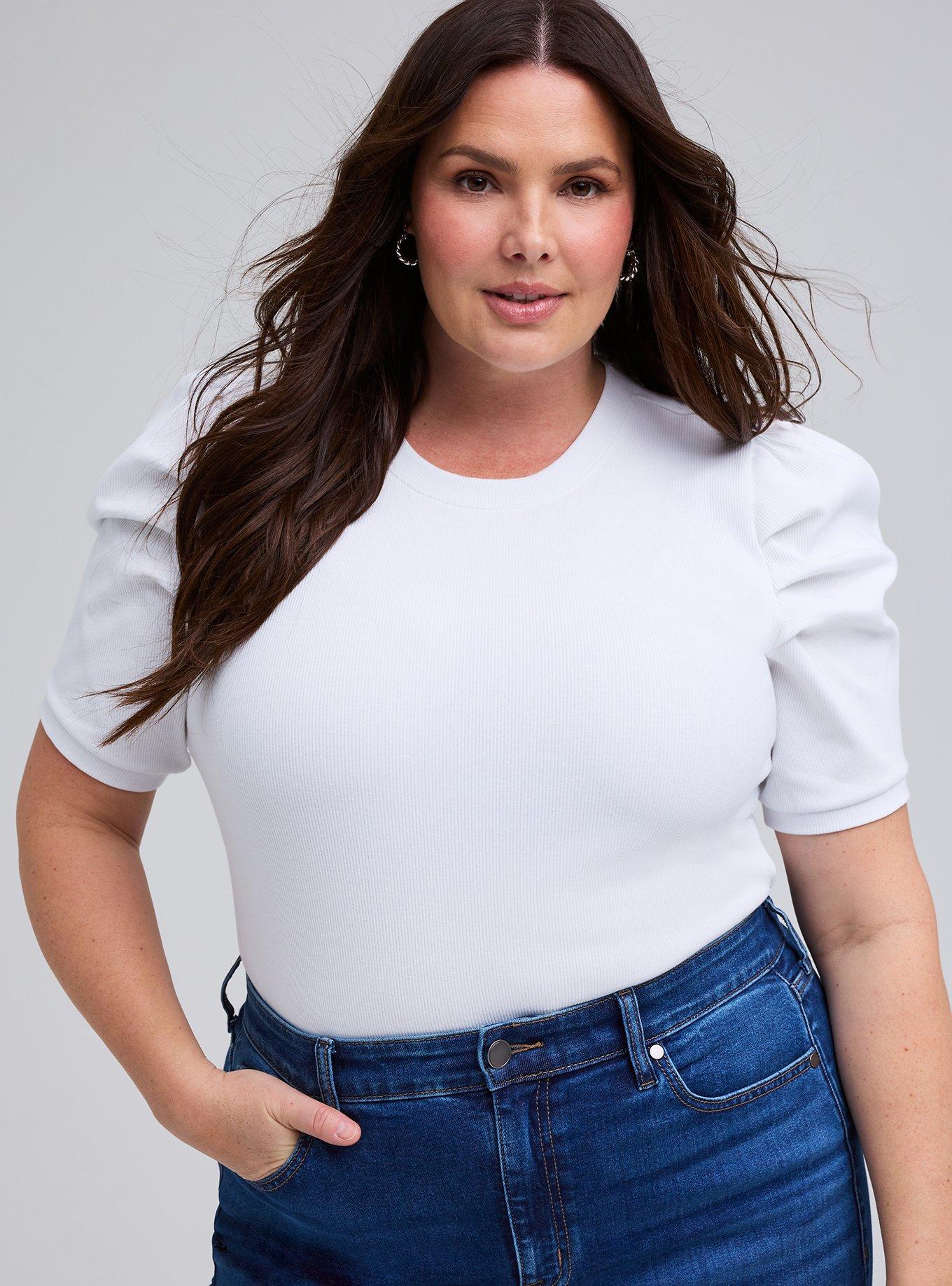 Belle Isle Ruched Sleeve Crew Tee, BRIGHT WHITE, alternate