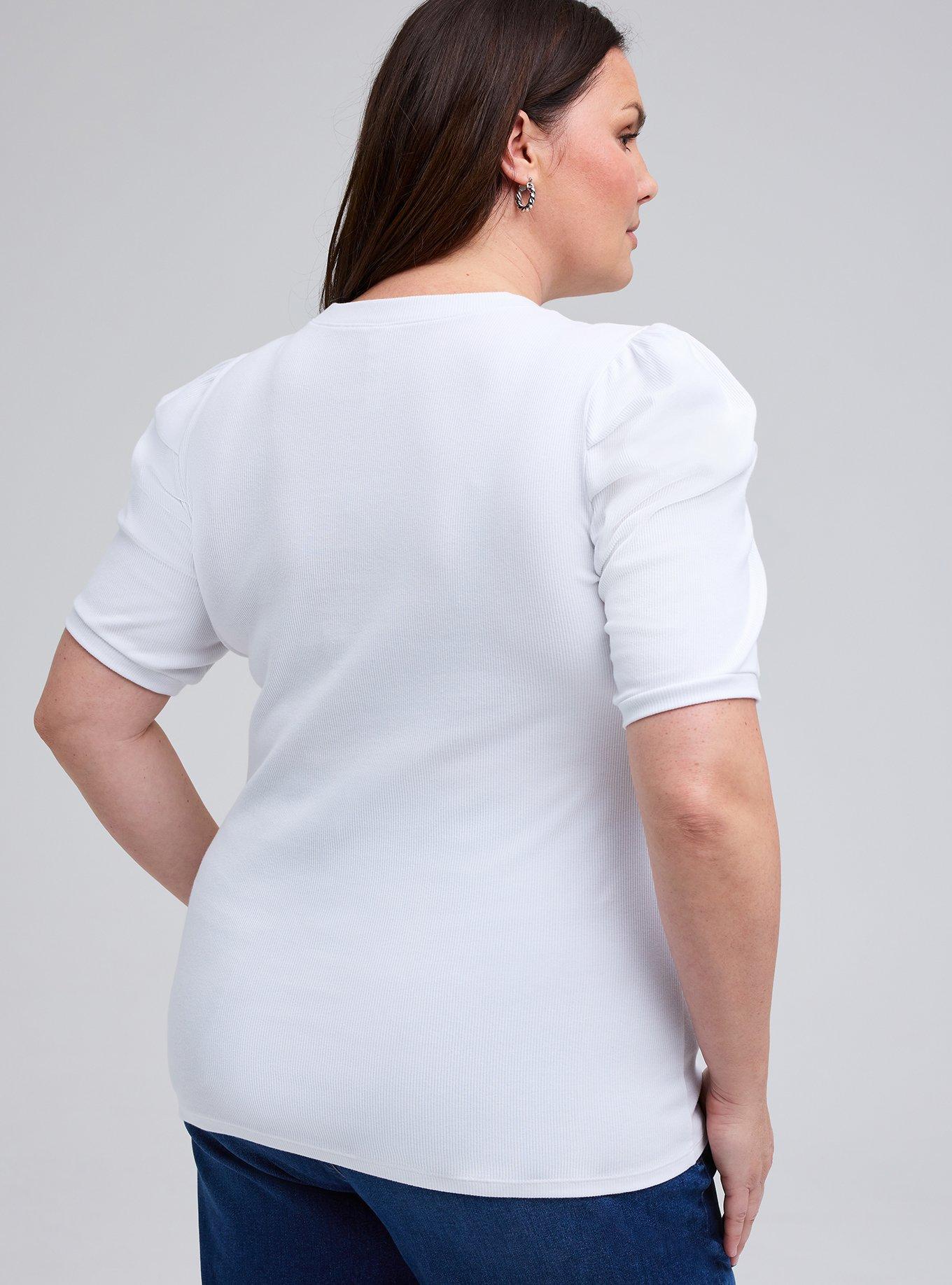 Belle Isle Ruched Sleeve Crew Tee, BRIGHT WHITE, alternate