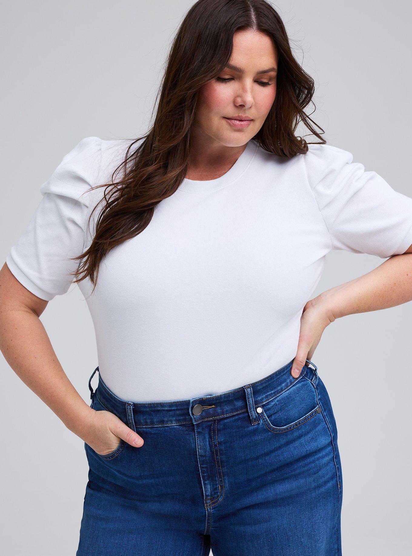 Belle Isle Ruched Sleeve Crew Tee, BRIGHT WHITE, alternate