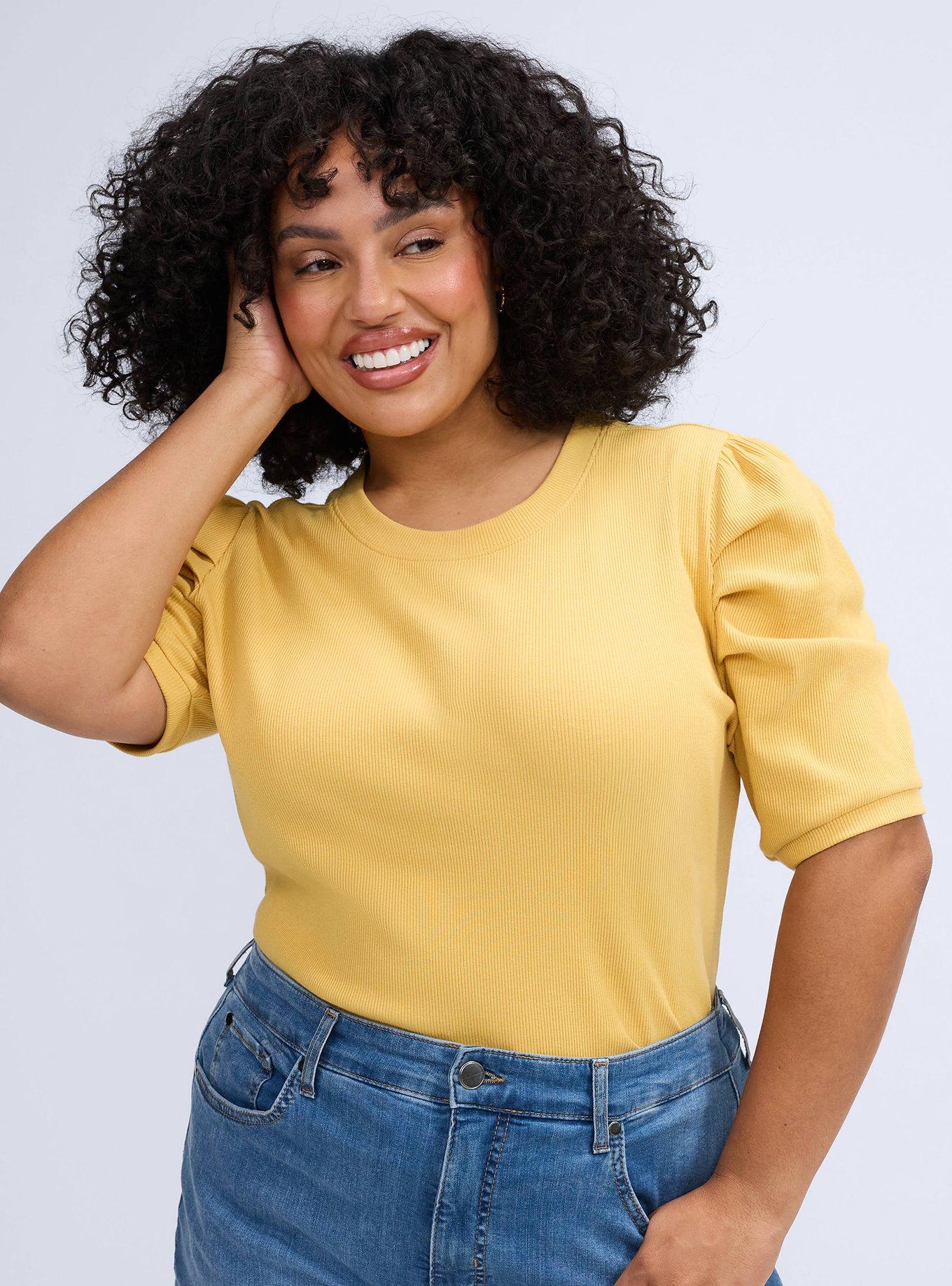 Belle Isle Ruched Crew Tee, OCHRE, alternate
