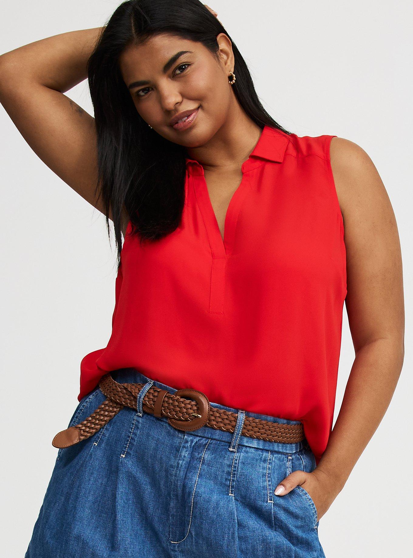 Harper Georgette Pullover Sleeveless Blouse