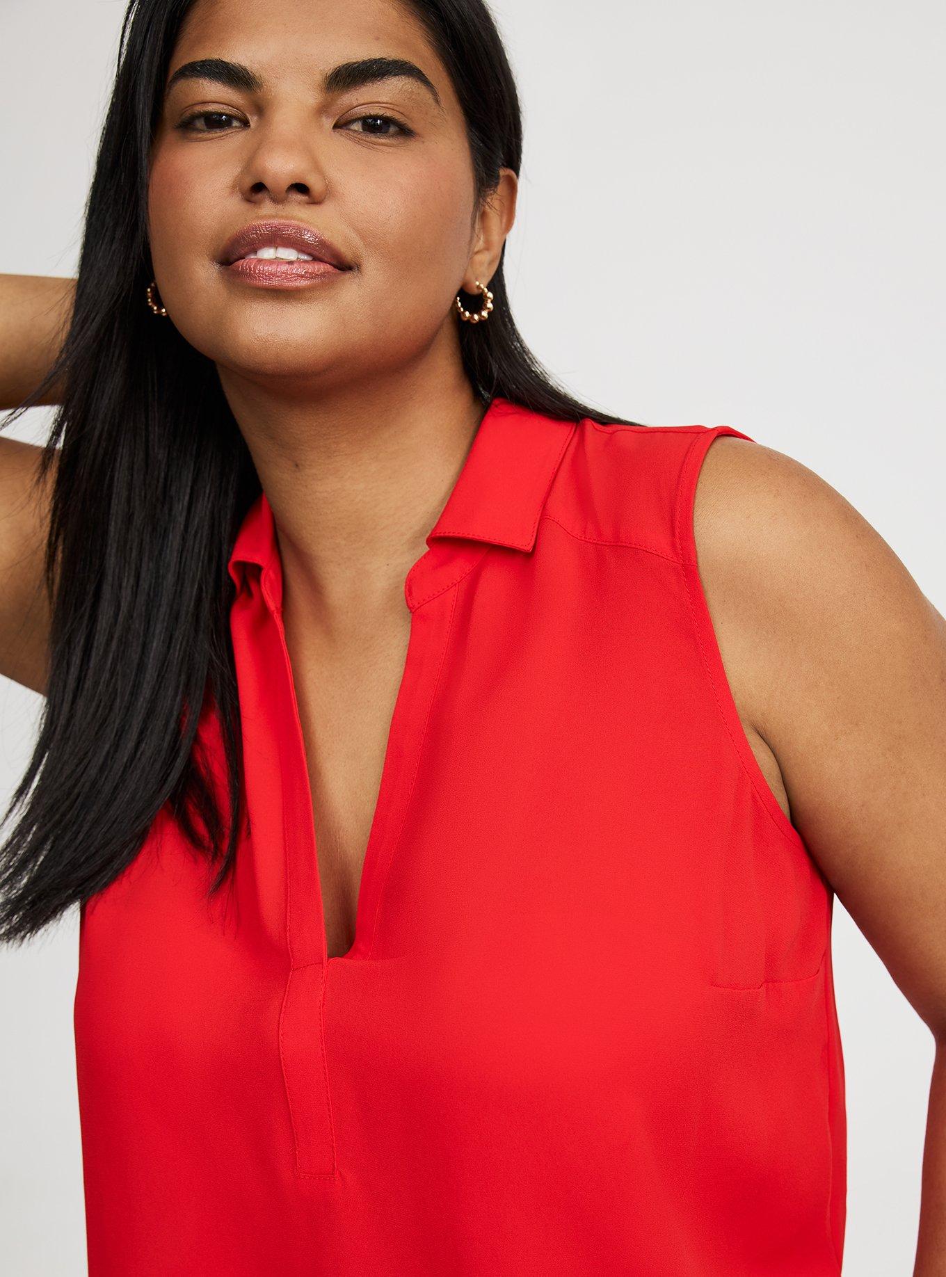 Harper Georgette Pullover Sleeveless Blouse