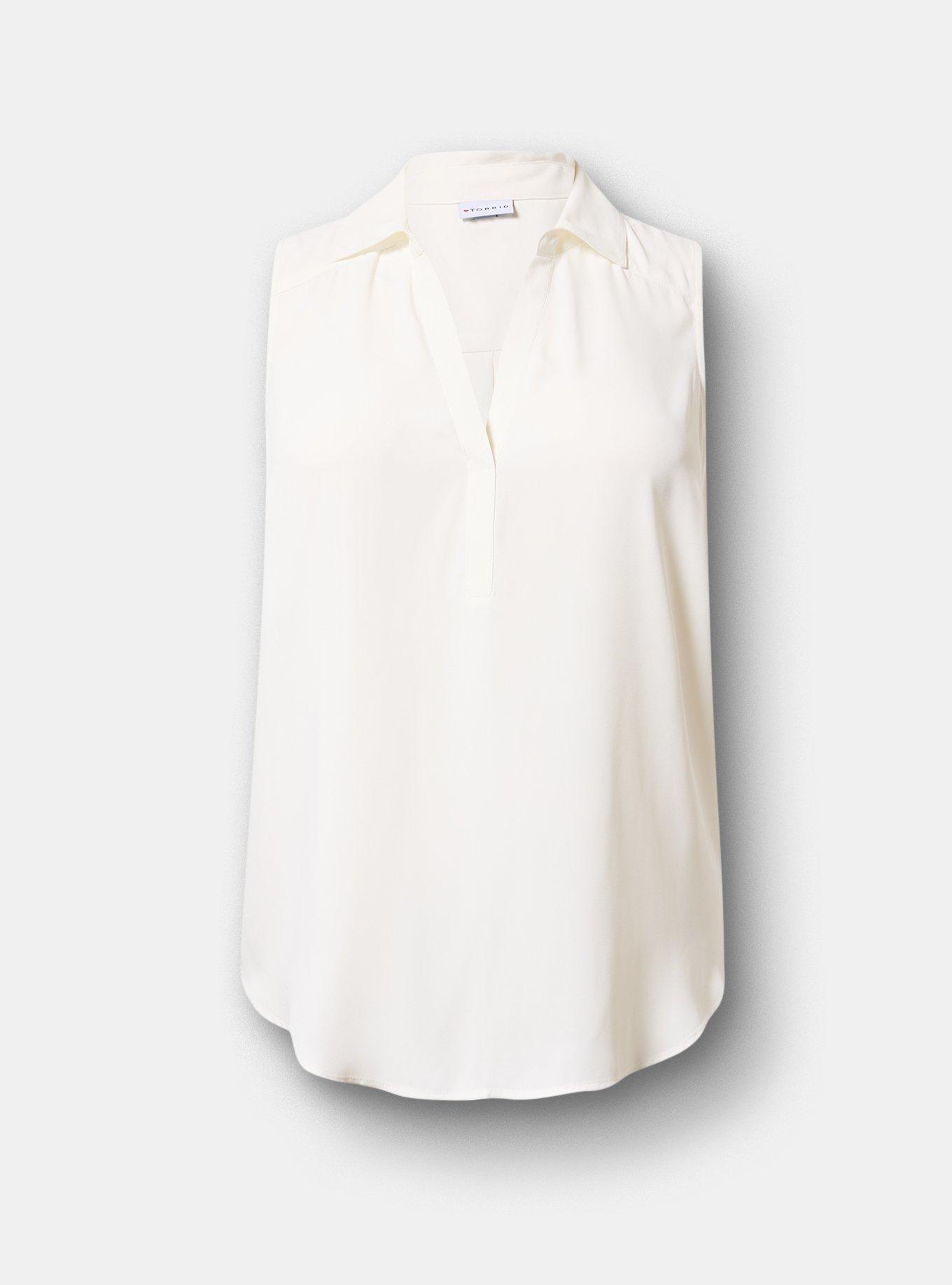 Harper Georgette Pullover Sleeveless Blouse, BLANC DE BLANC, hi-res