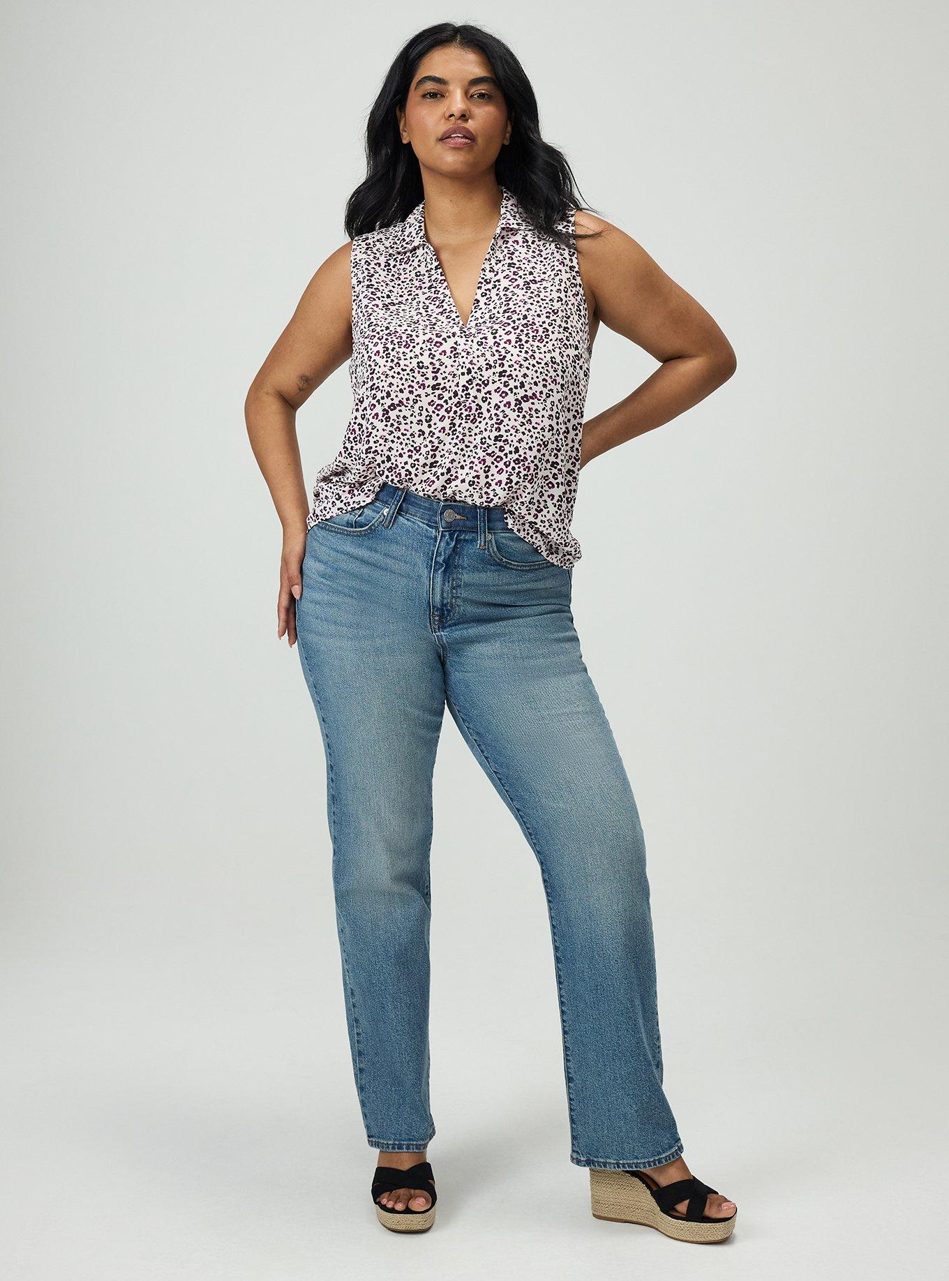 Harper Georgette Pullover Sleeveless Blouse, WISH UPON A LEOPARD PINK, alternate