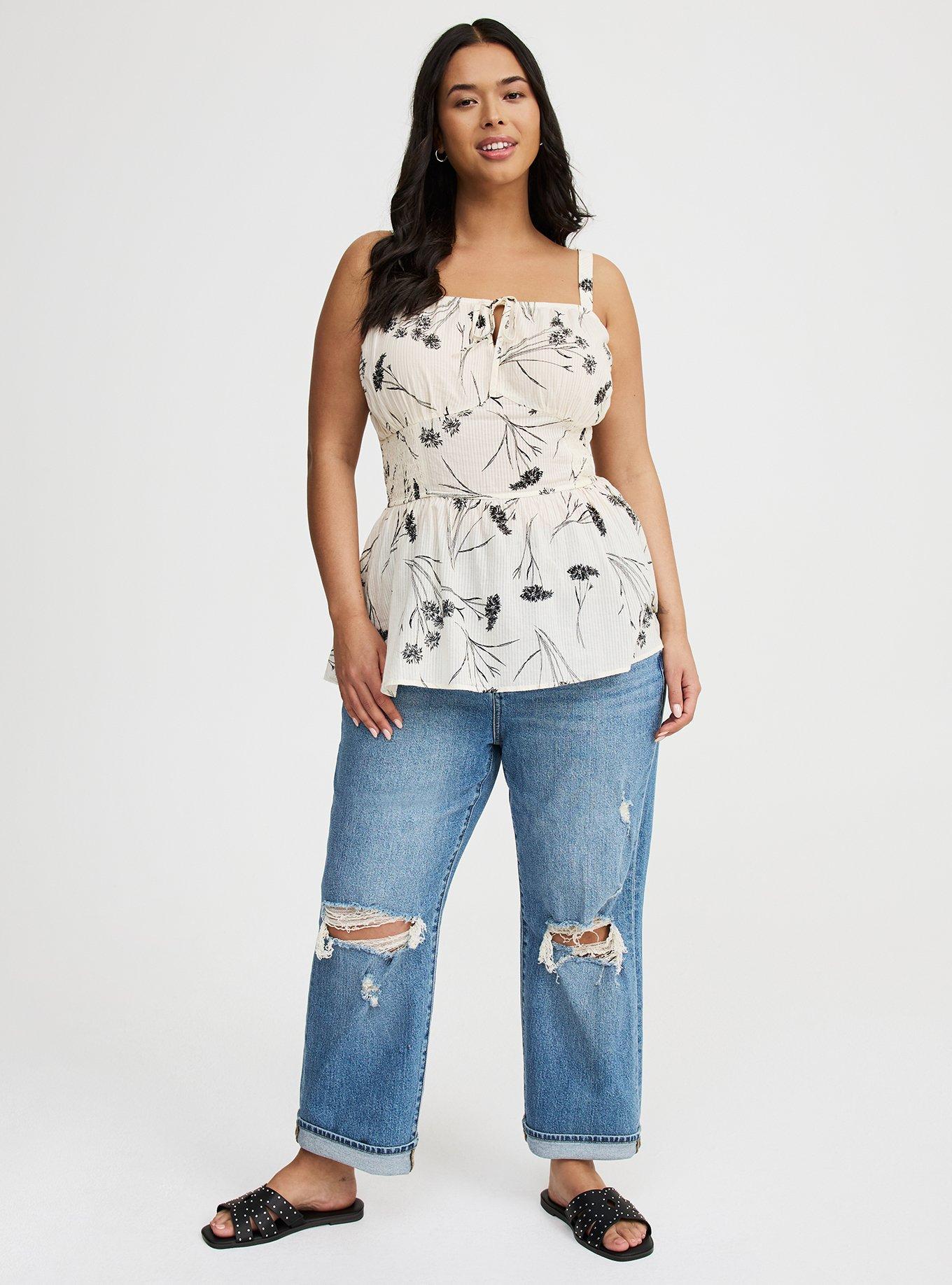 Smocked Tie Front Cami