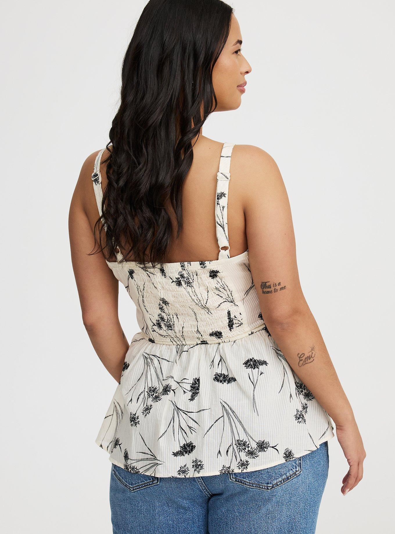 Smocked Tie Front Cami