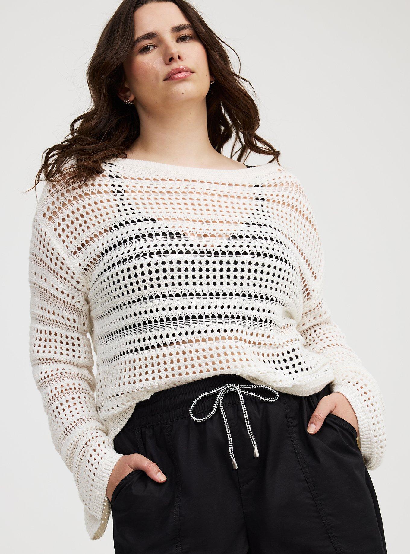 Wide Sleeve Crop Pullover