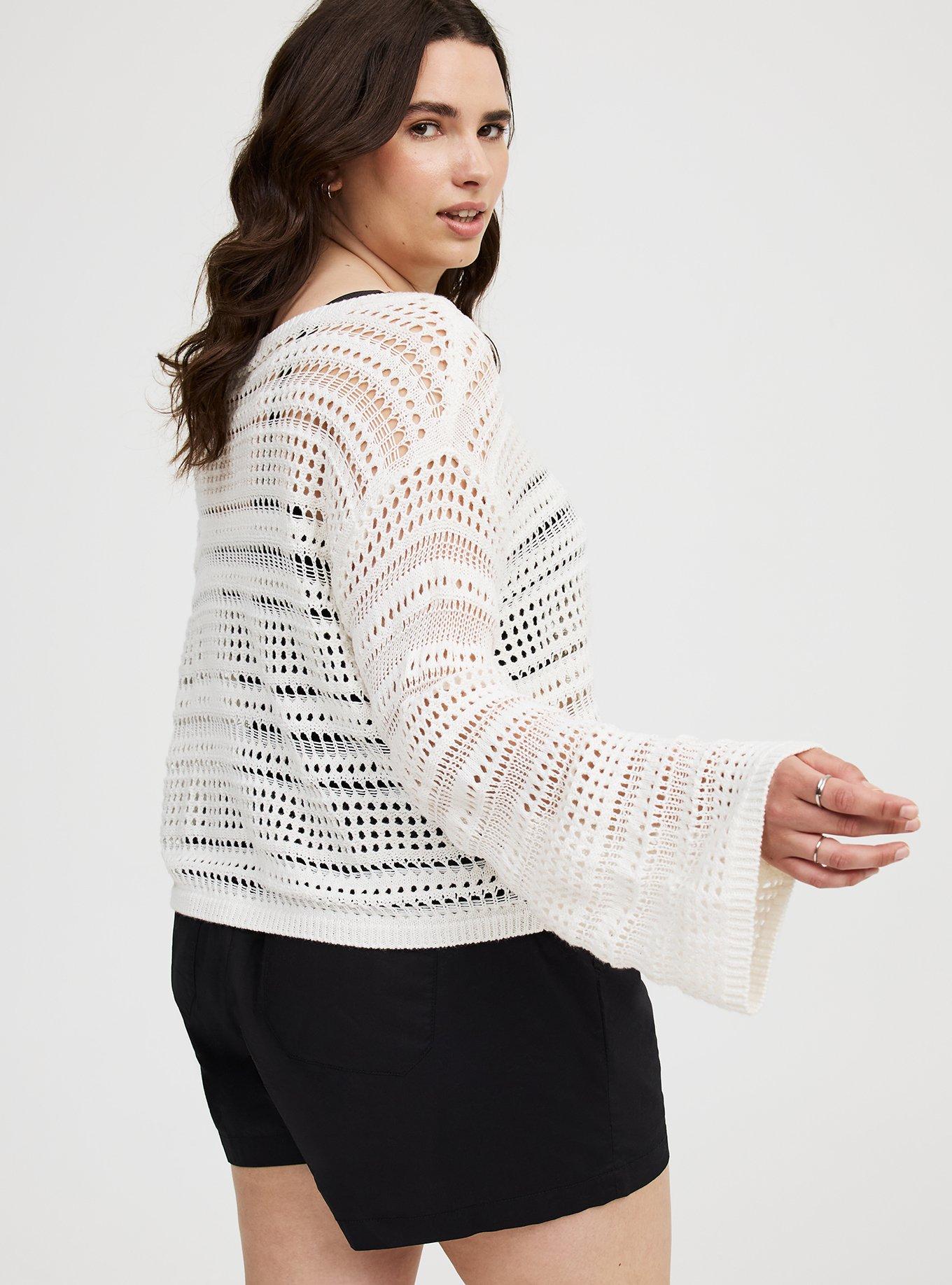 Wide Sleeve Crop Pullover