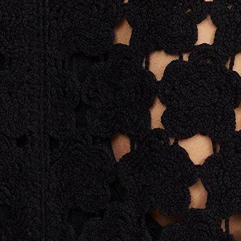 Crochet Shrug, DEEP BLACK, swatch