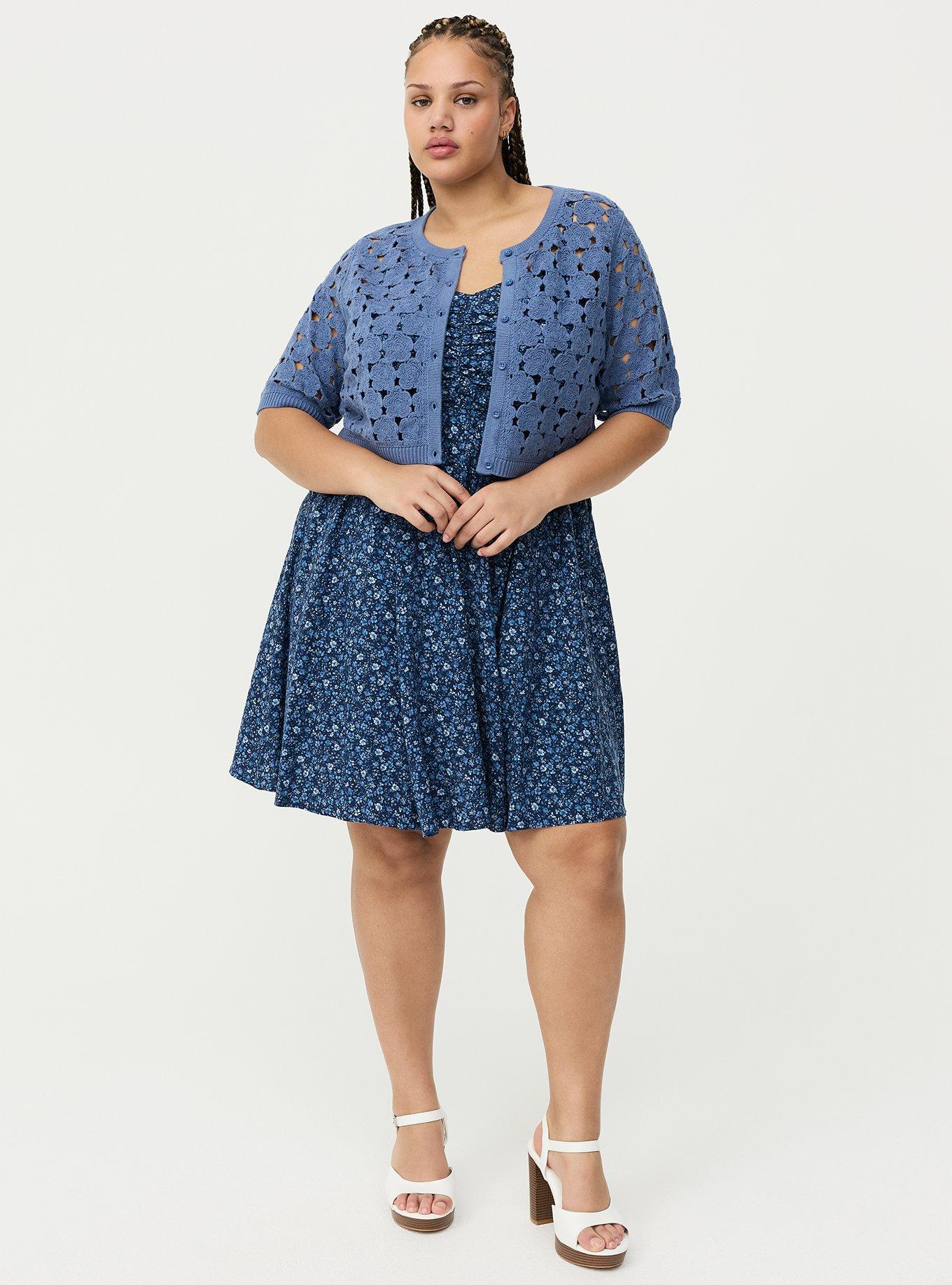 Crochet Shrug, BLUE HORIZON, alternate