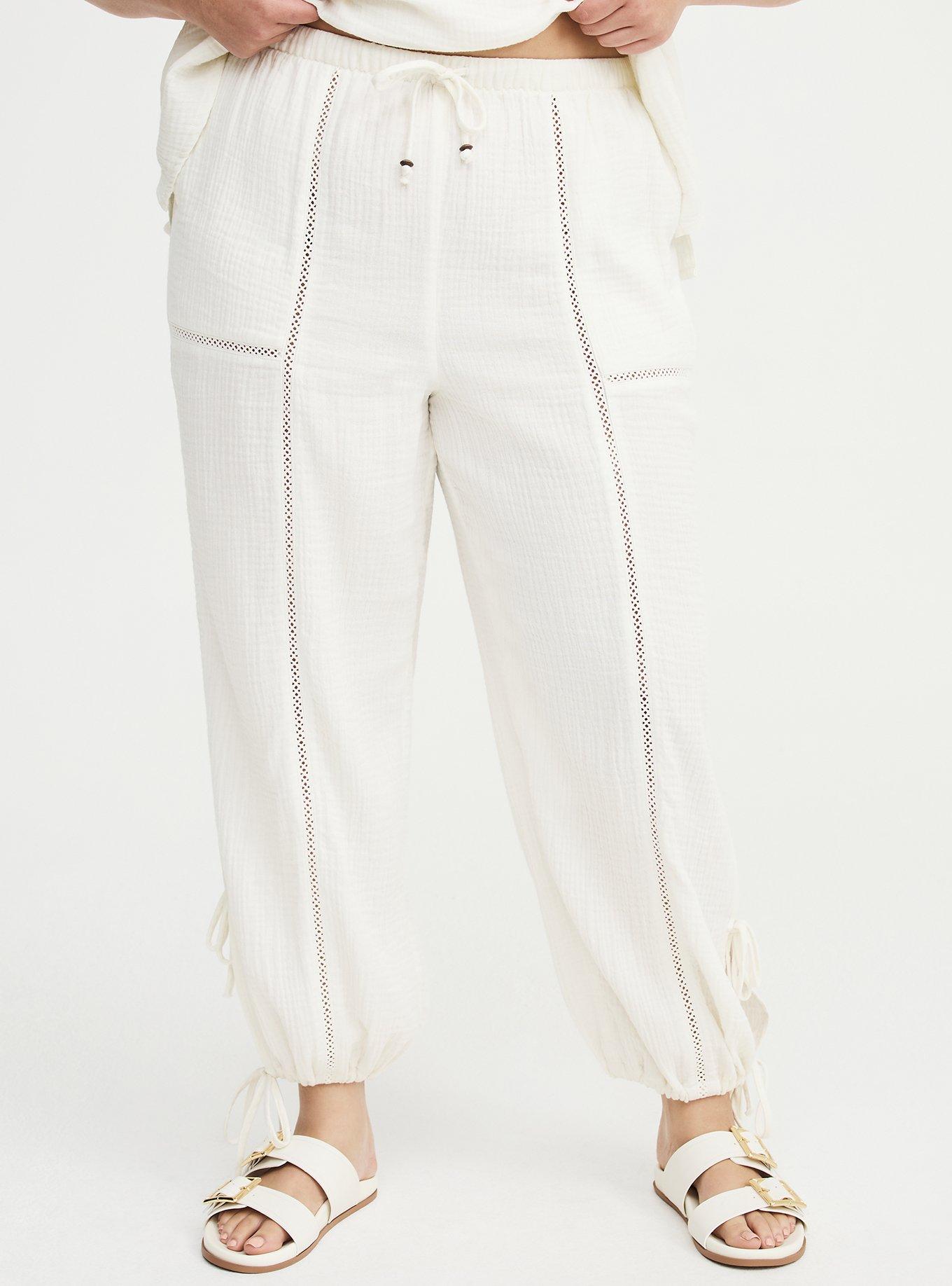 Pull-On High-Rise Relaxed Jogger, WHISPER WHITE, alternate