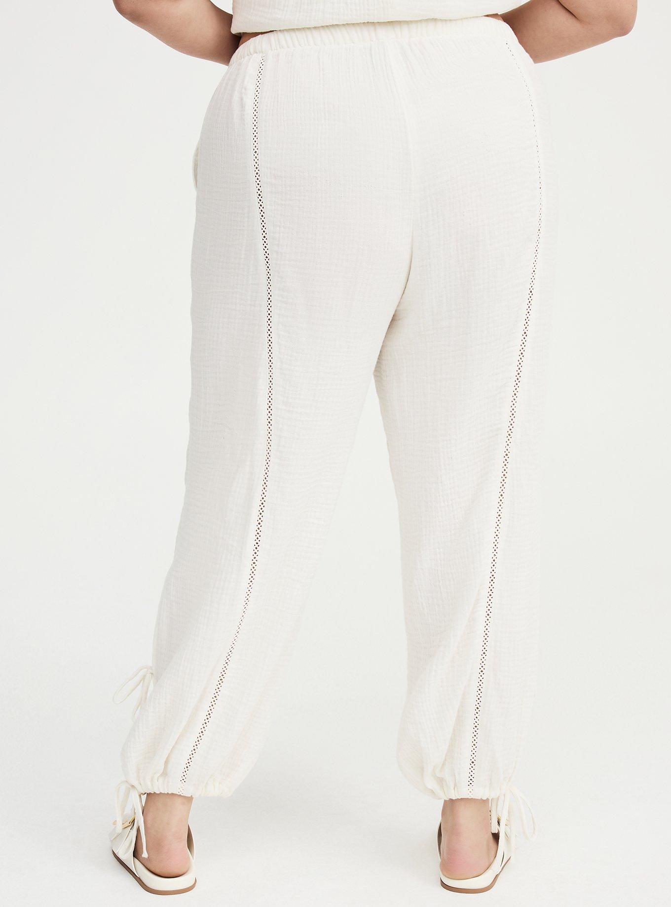 Pull-On High-Rise Relaxed Jogger, WHISPER WHITE, alternate