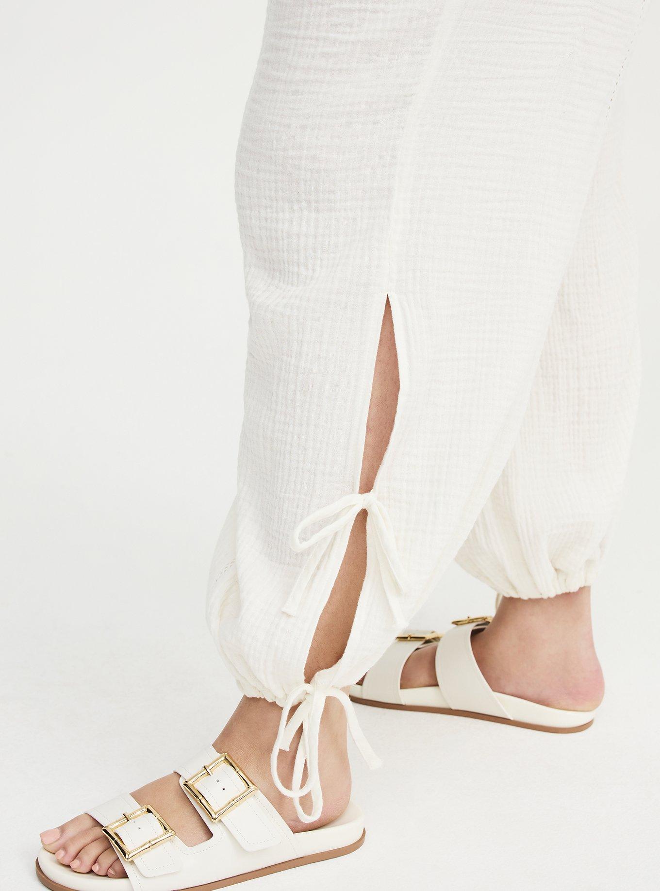 Pull-On High-Rise Relaxed Jogger, WHISPER WHITE, alternate