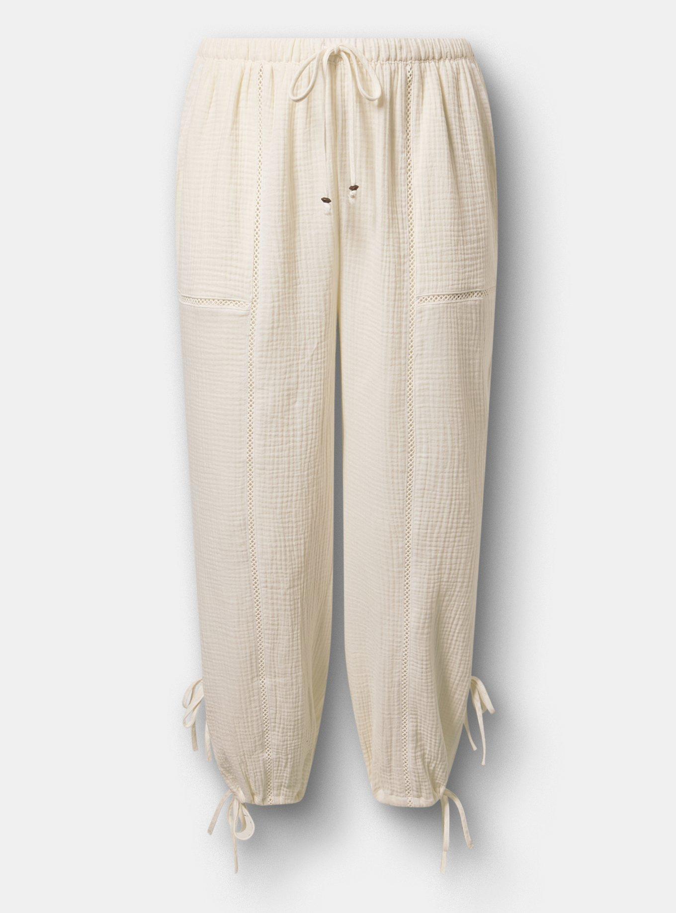 Pull-On High-Rise Relaxed Jogger, WHISPER WHITE, hi-res