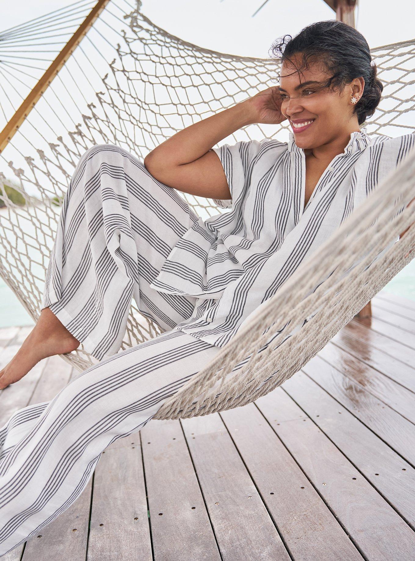 Belle Isle High-Rise Pull-On Wide Leg Pant