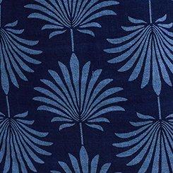 Belle Isle Drawstring Wide Leg Pant, FANNED LEAVES NAVY, swatch