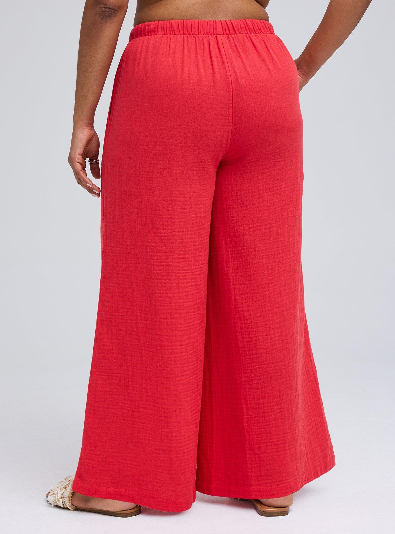 Belle Isle High-Rise Pull-On Wide Leg Pant, RUBICONDO, alternate