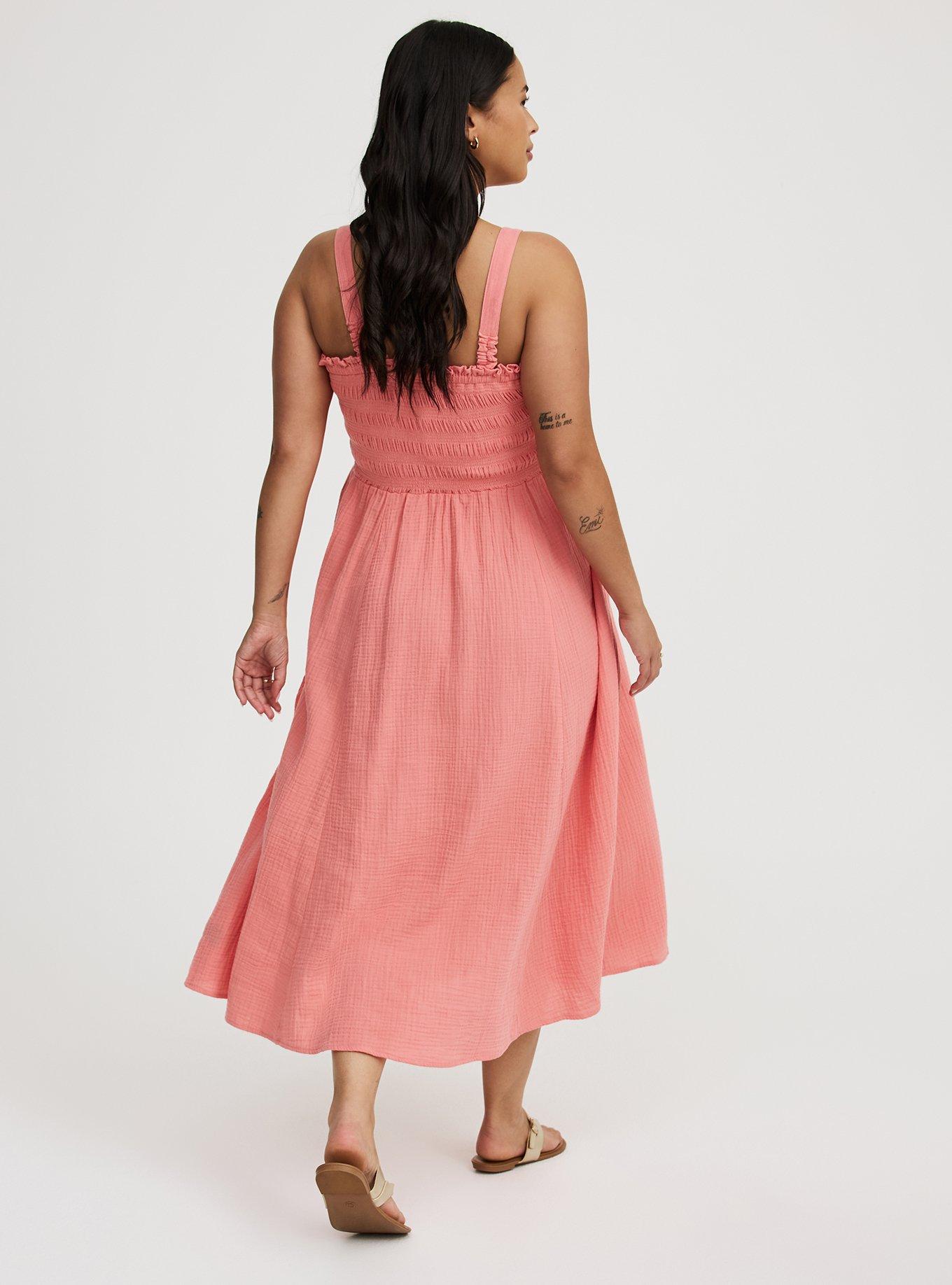 Midi Pucker Gauze Dress