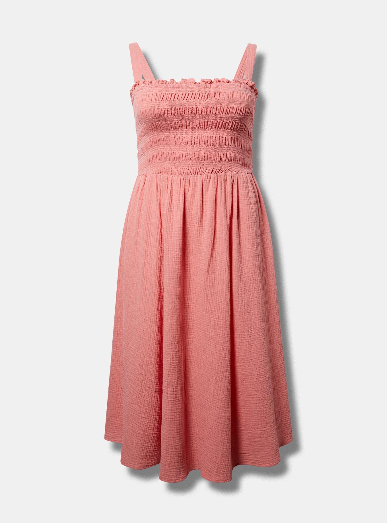 Midi Pucker Gauze Dress