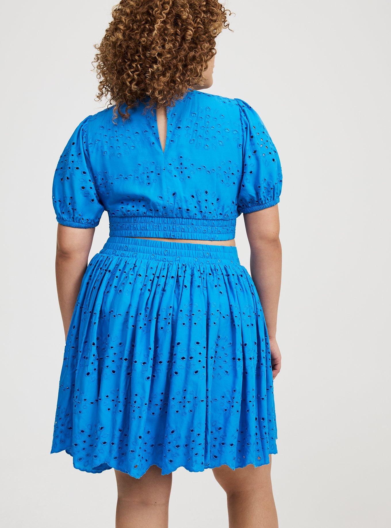 Surplice Scallop Mini Skirt Set