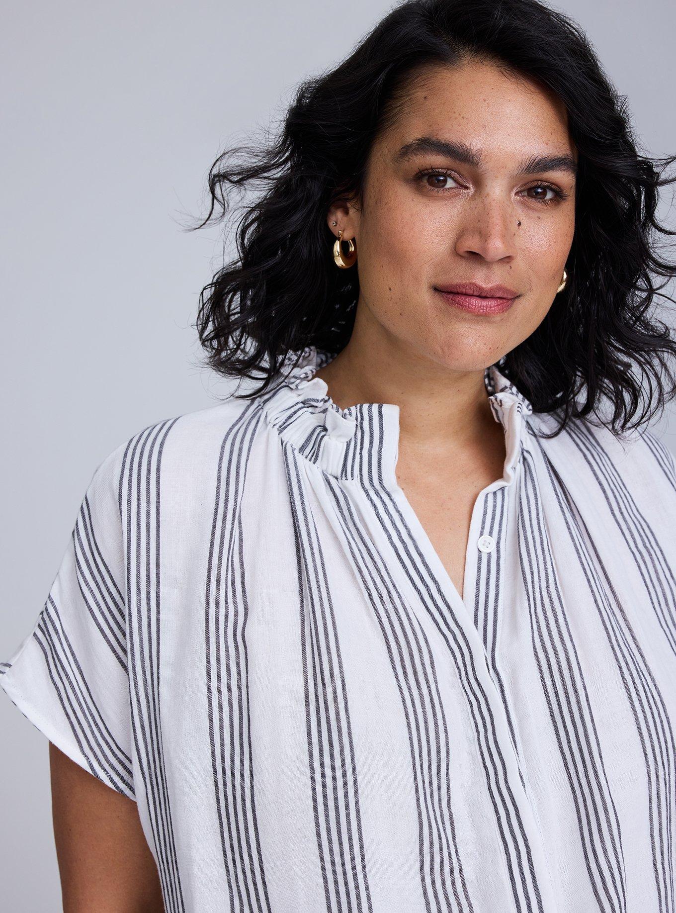Belle Isle Linen Popover Blouse