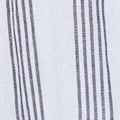 Belle Isle Linen Popover Blouse, DREAM STRIPE CLOUD DANCER/DEEP BLACK, swatch