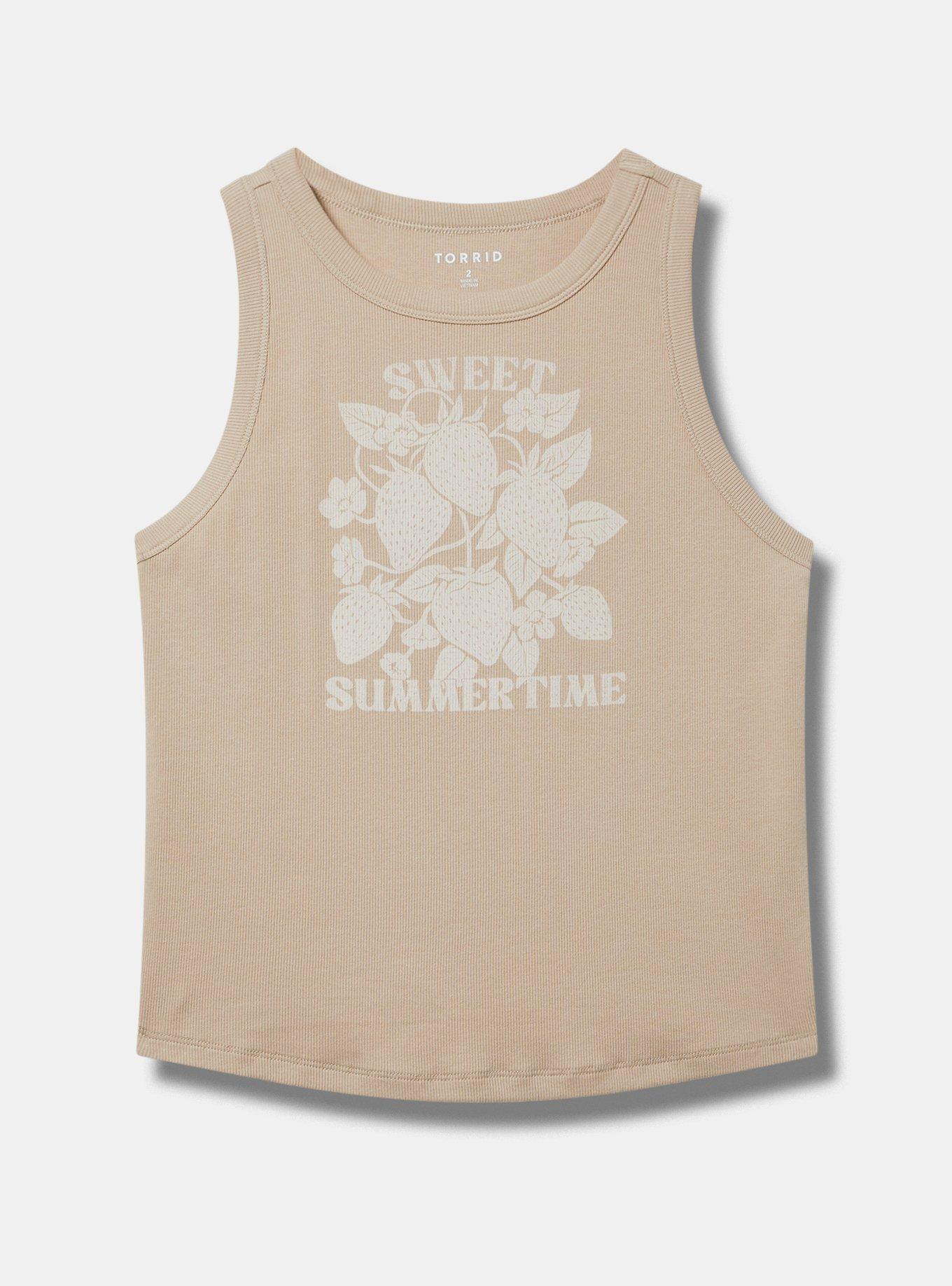 Sweet Summertime Ribbed Crop Tank